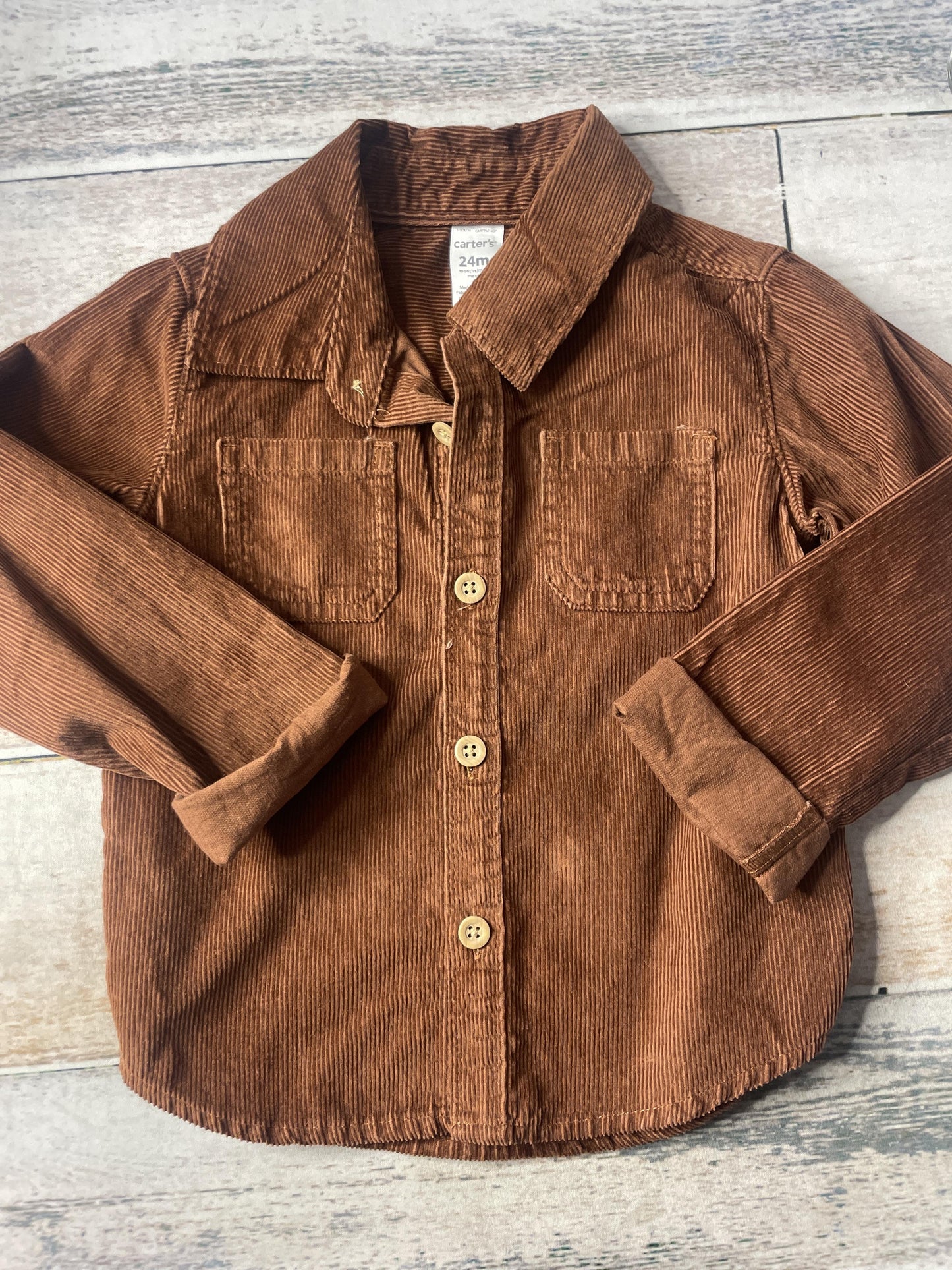 Unisex Button Down Short Sleeve Size: 24 months
