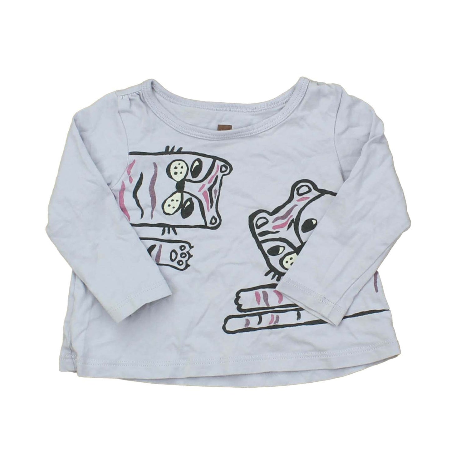 Tea Girls Lavender | Tigers Long Sleeve T-Shirt Size: 3-6 Months Lavender | Tigers