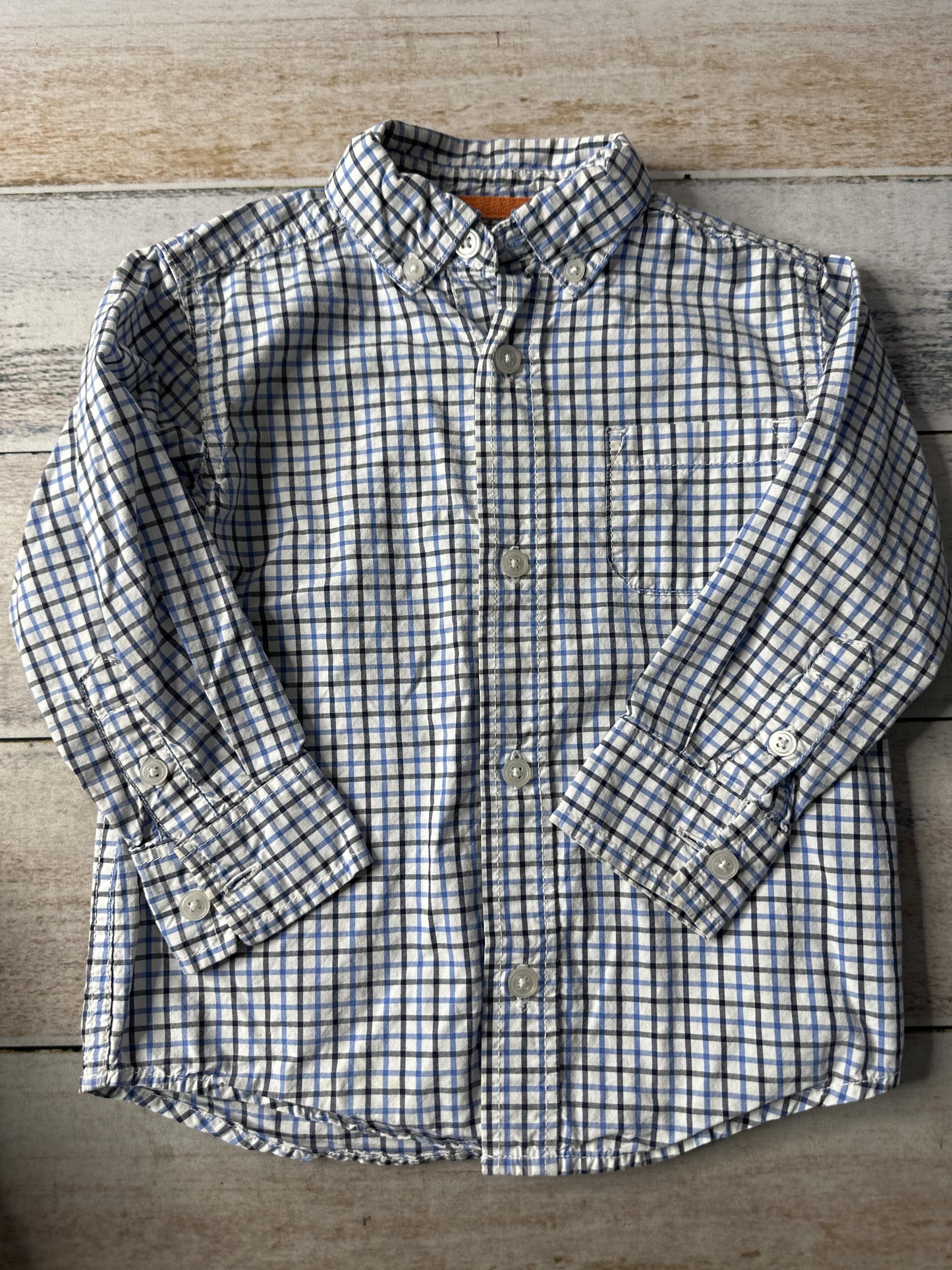 Carters Unisex Button Down Short Sleeve Size: 3T