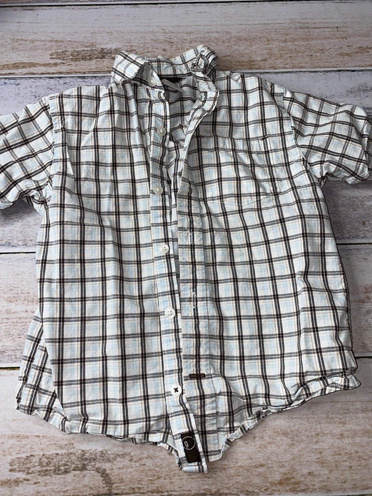 Gymboree Boys Button Down Short Sleeve Size: 4T