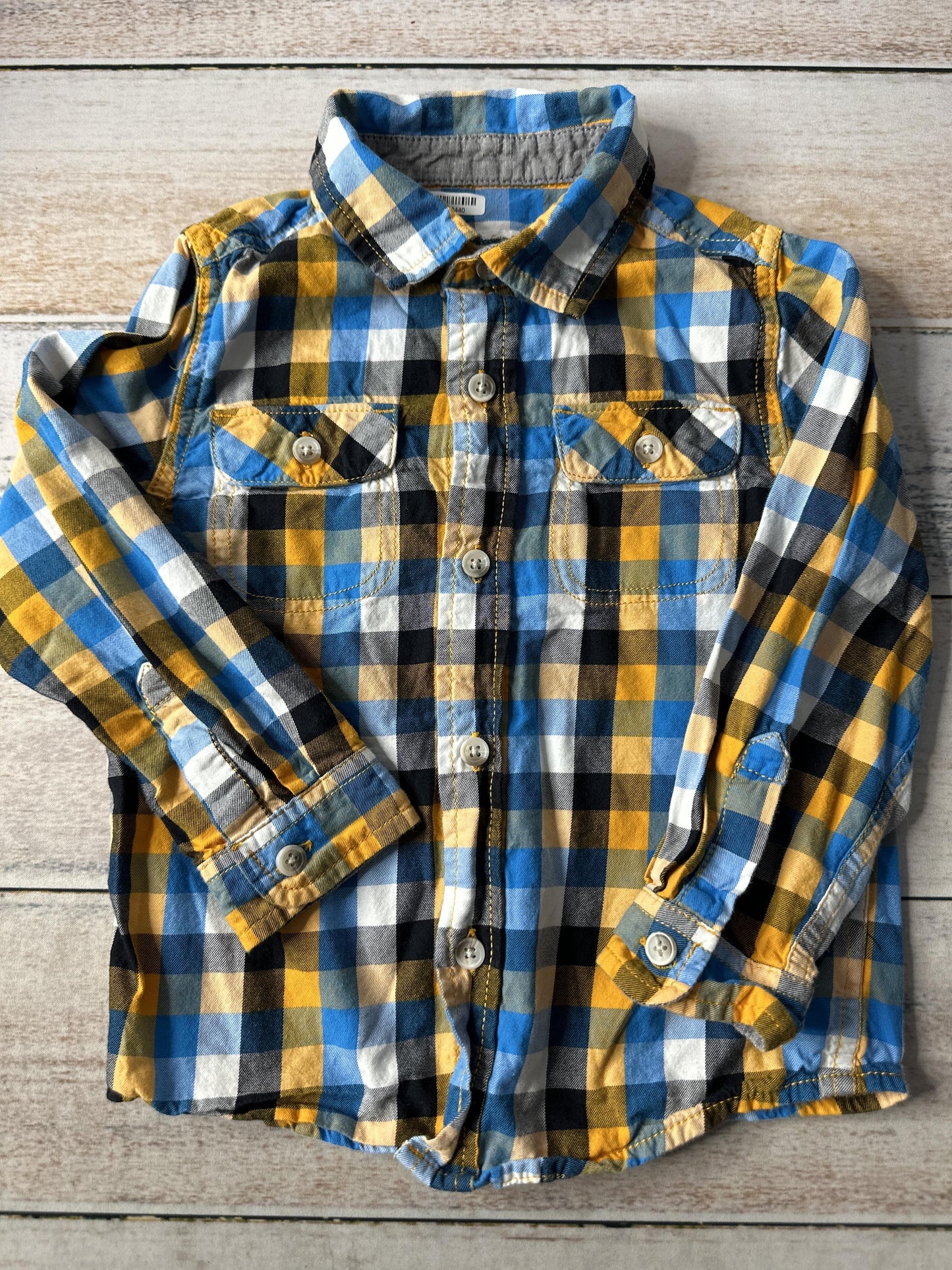 Cat & Jack Unisex Button Down Short Sleeve Size: 4T
