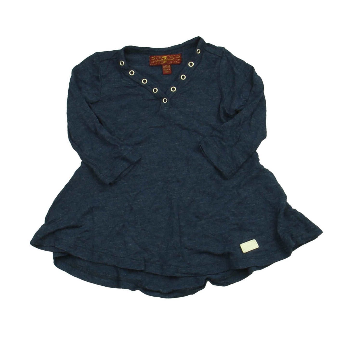 7 for all Mankind Girls Blue Dress Size: 0-3 Months Blue