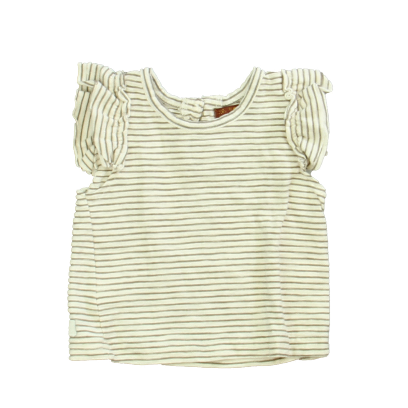 7 for all Mankind Girls Gray | White T-Shirt Size: 12 Months Gray | White