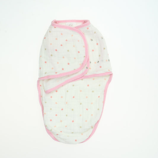 Aden + Anais Girls White | Pink | Stars Sleepsack Size: 0-3 Months White | Pink | Stars