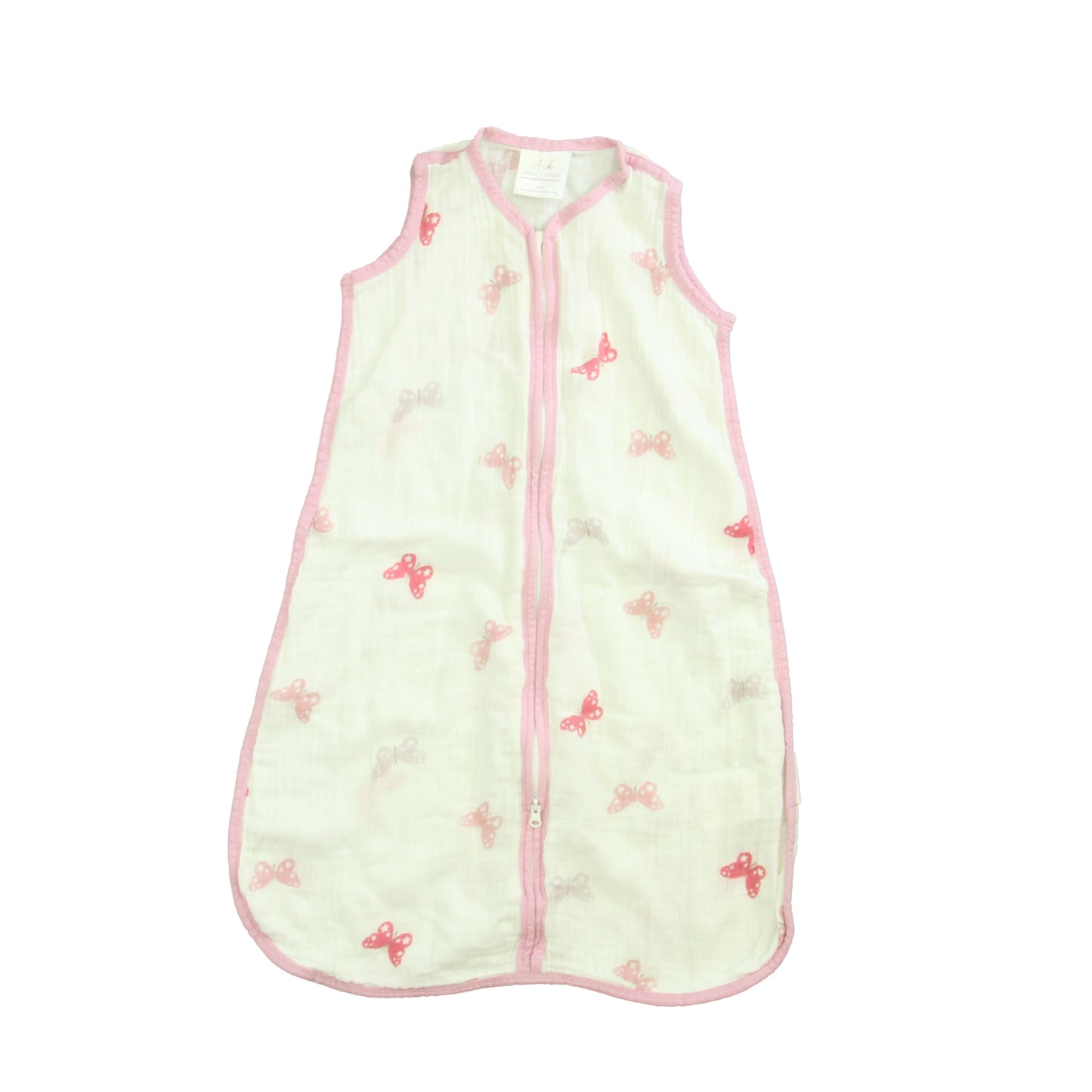 Aden + Anais Girls Pink | White Sleepsack Size: 0-6 Months Pink | White