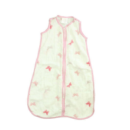 Aden + Anais Girls Pink | White Sleepsack Size: 0-6 Months Pink | White