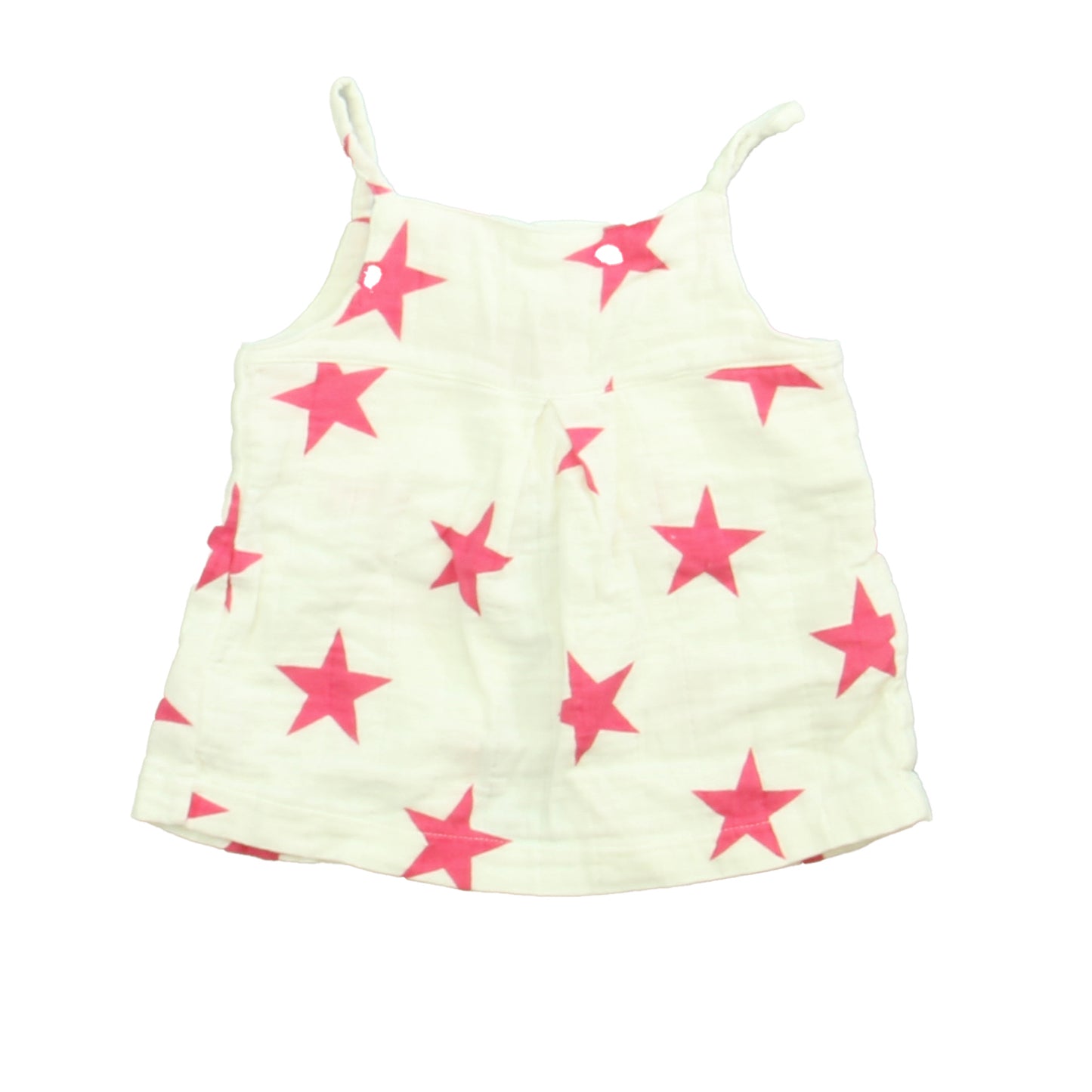 Aden + Anais Girls White | Stars Tank Top Size: 6-9 Months White | Stars