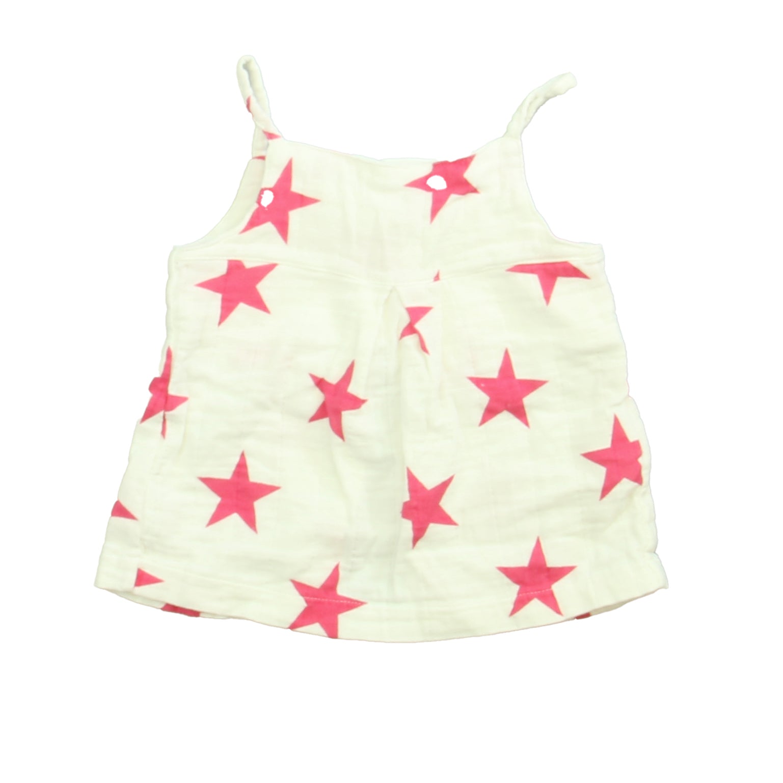 Aden + Anais Girls White | Stars Tank Top Size: 6-9 Months White | Stars