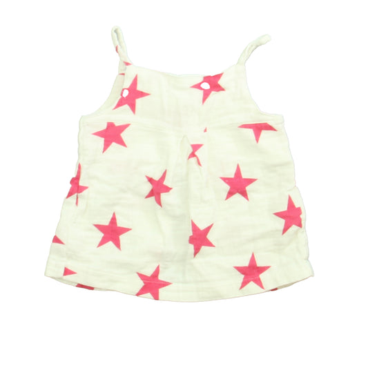 Aden + Anais Girls White | Stars Tank Top Size: 6-9 Months White | Stars