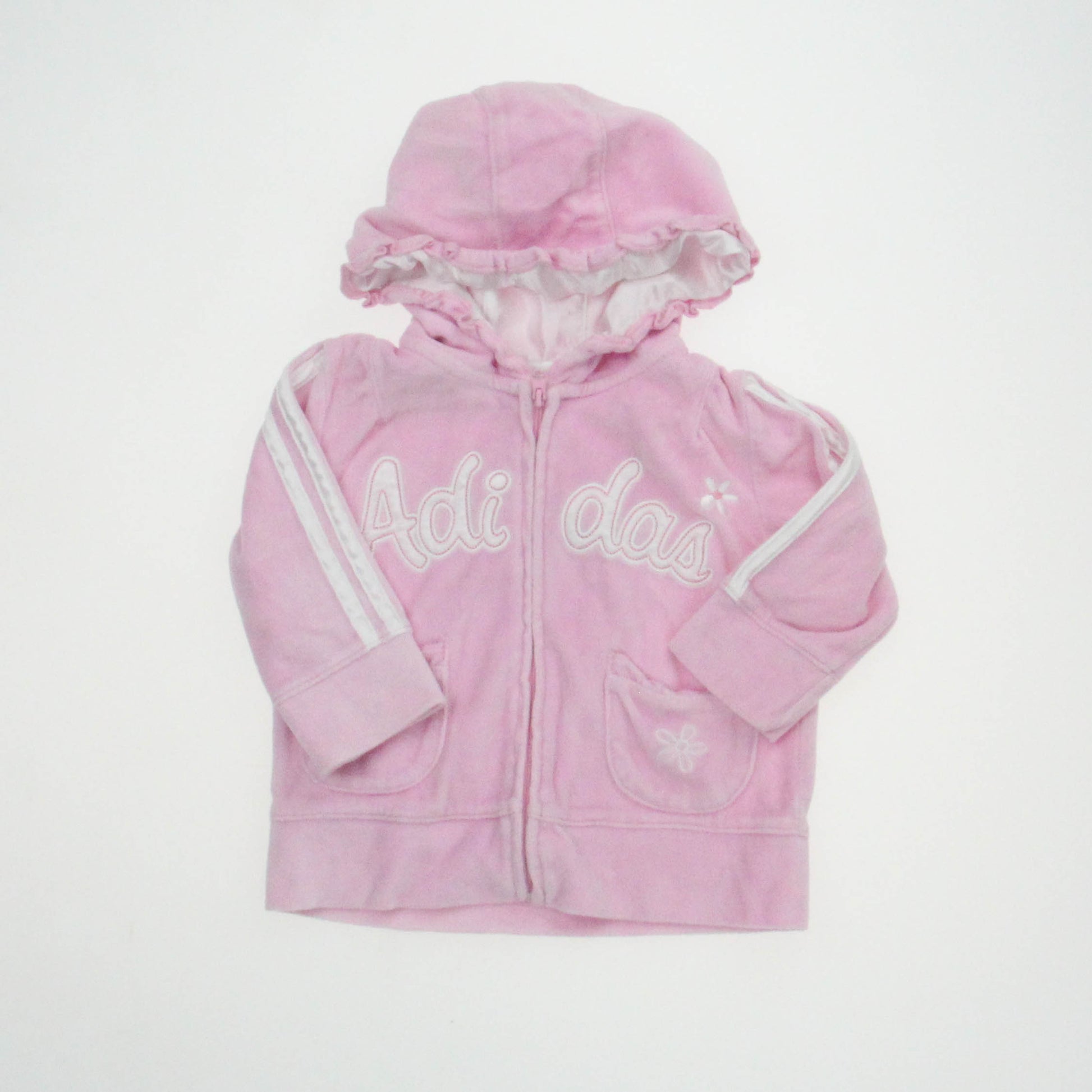Adidas Girls Pink Jacket Size: 12 Months Pink