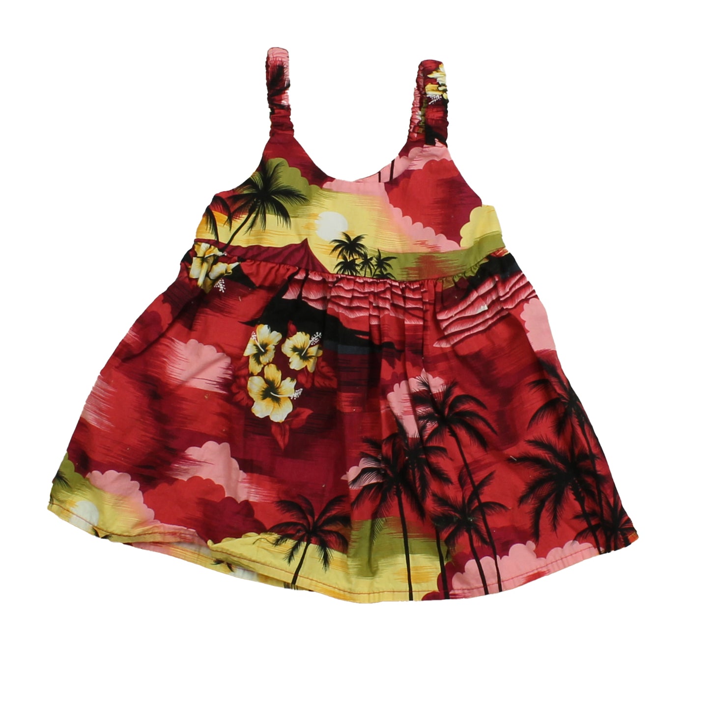 Aloha Republic Girls Pink | Yellow Dress Size: 6 Months Pink | Yellow