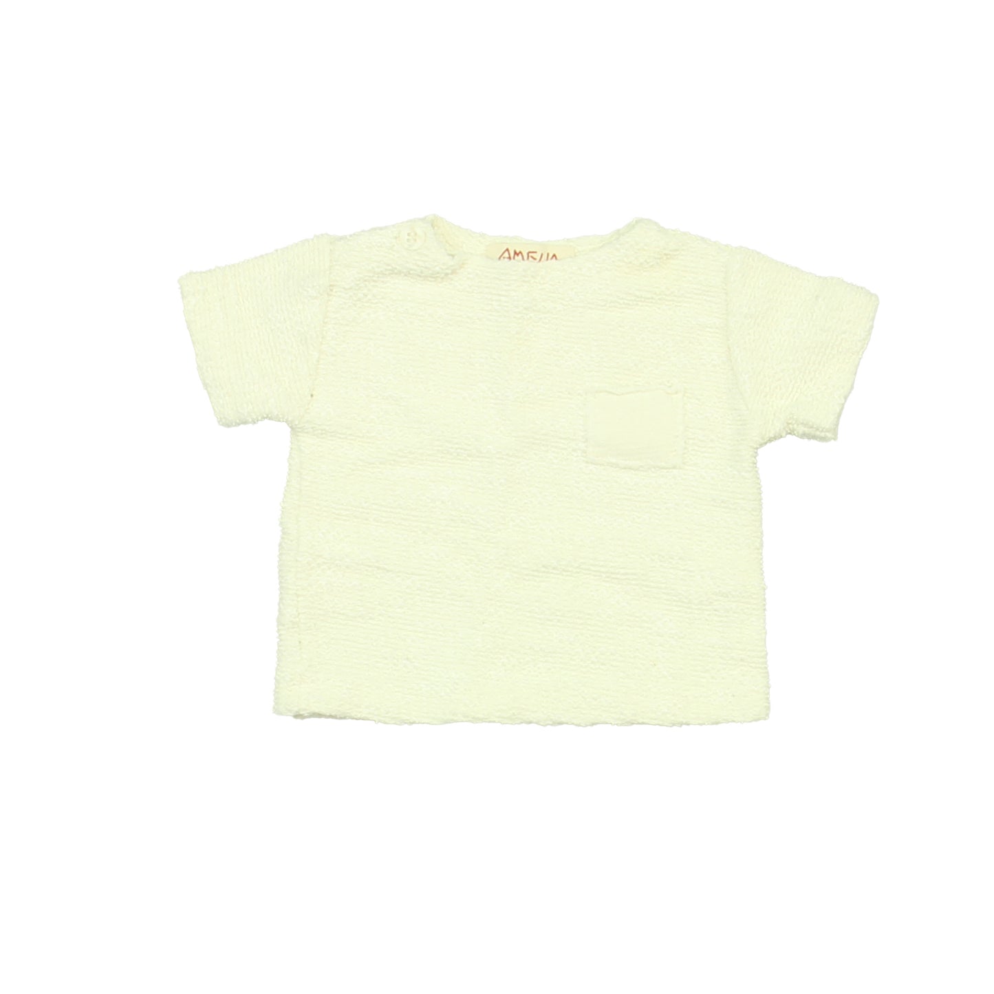 Amelia Girls White Short Sleeve Shirt Size: 0-3 Months White