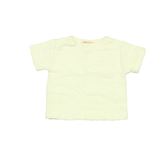 Amelia Girls White Short Sleeve Shirt Size: 0-3 Months White