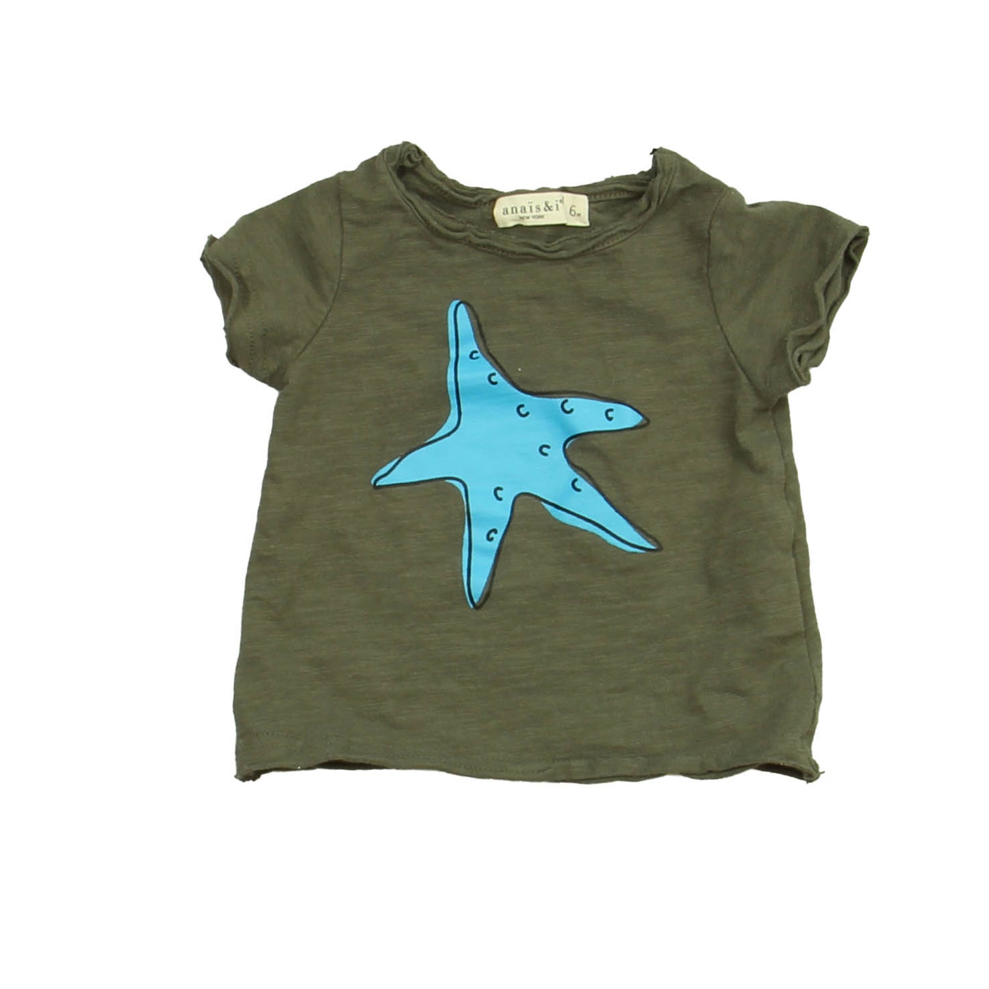 Anais & I Boys Gray | Blue Starfish T-Shirt Size: 6 Months Gray | Blue Starfish