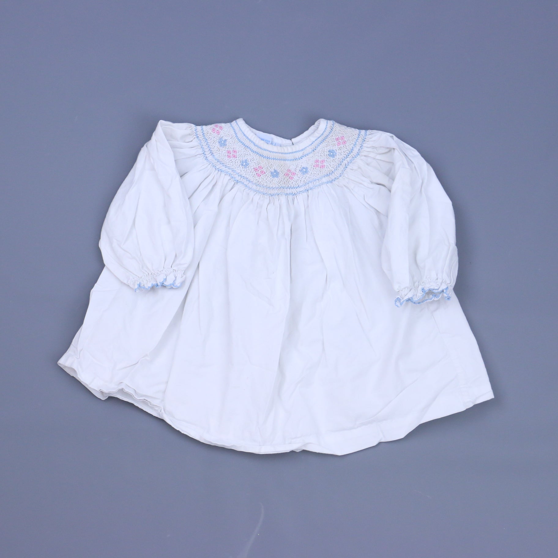Anavini Girls Light Blue Dress Size: 3 Months Light Blue