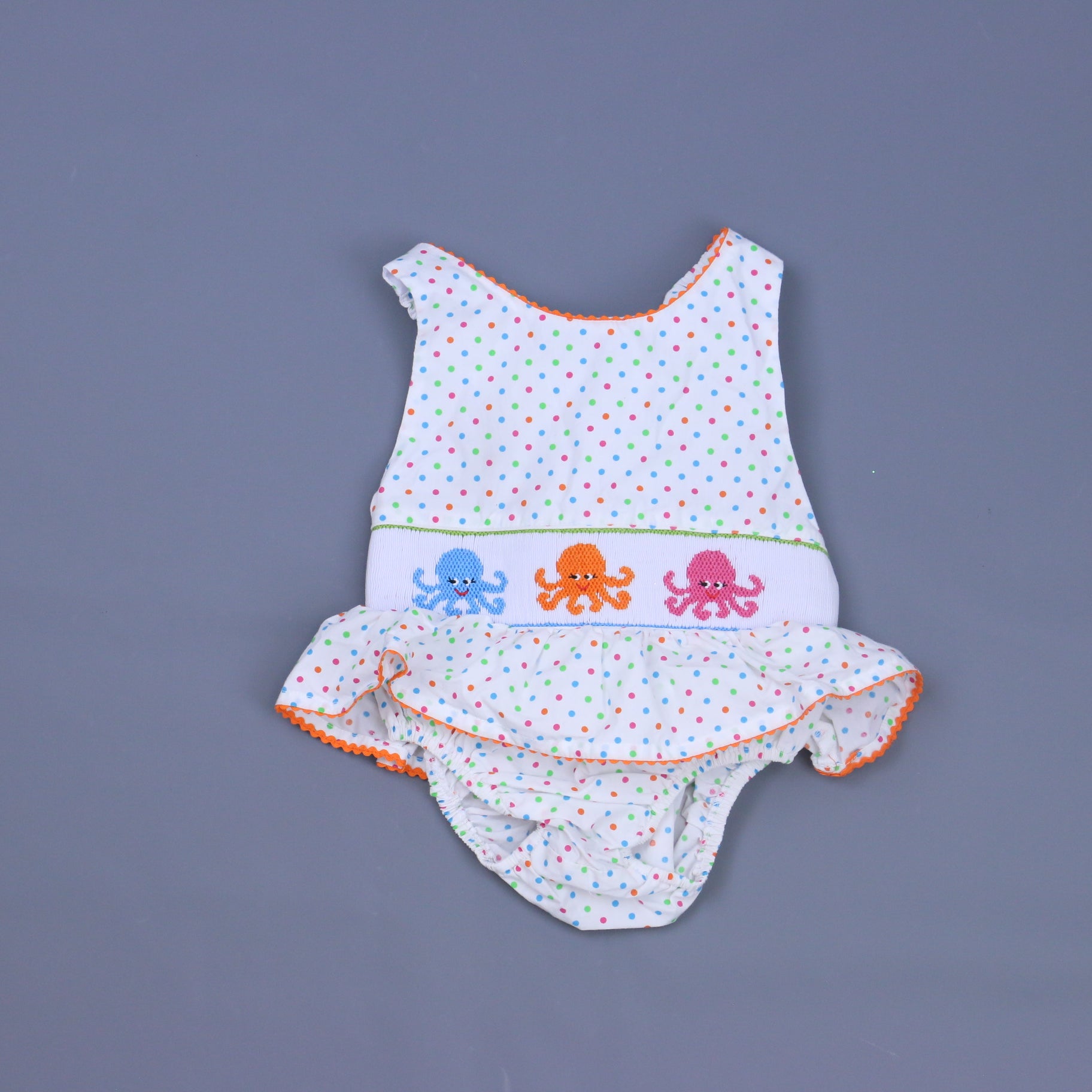 Anavini Girls White Polka Dot Romper Size: 3 Months White Polka Dot