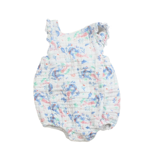 Angel Dear Girls White | Mermaids Romper Size: 0-3 Months White | Mermaids