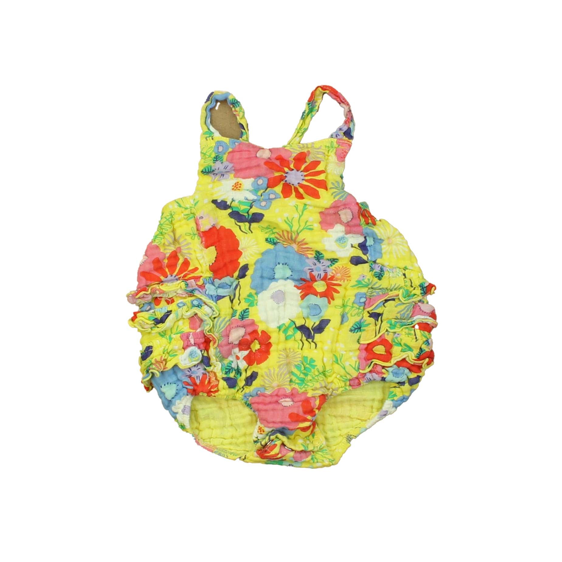 Angel Dear Girls Yellow | Pink Romper Size: 12-18 Month Yellow | Pink