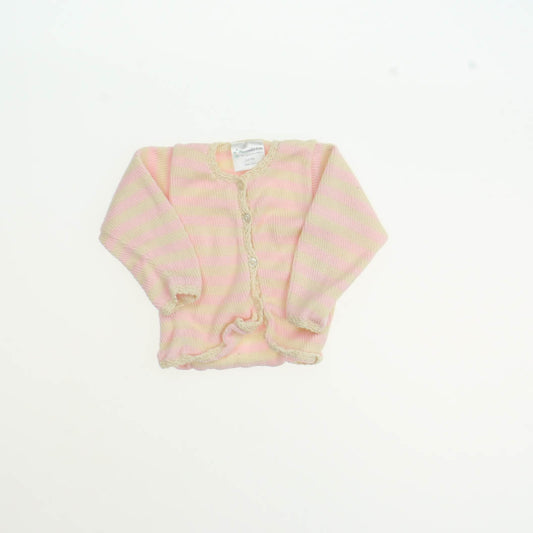 Antonella Kids Girls Tan | Pink Cardigan Size: 0-3 Months Tan | Pink