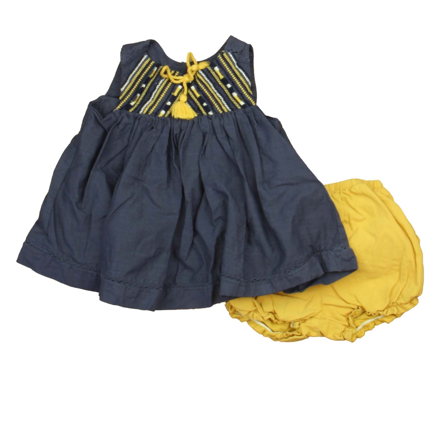 Artisan Girls Blue | Yellow Dress Size: 18 Months Blue | Yellow