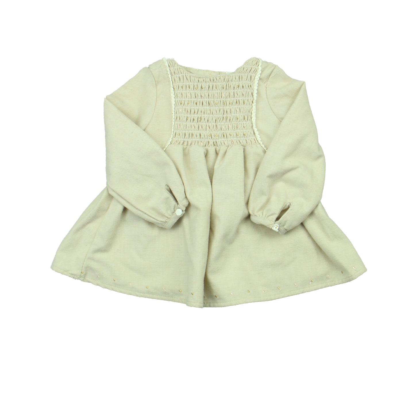 Artisan NY Girls Beige Dress Size: 12 Months Beige