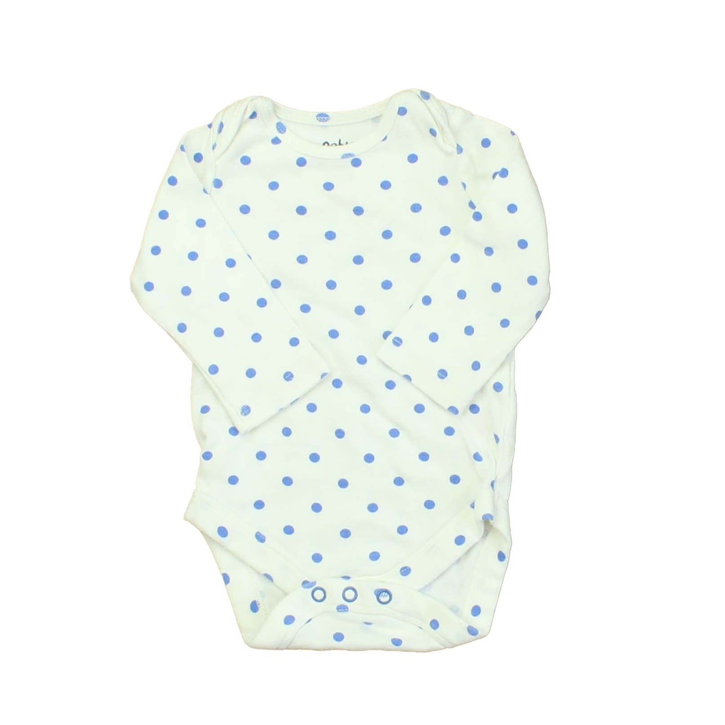 Baby Boden Girls White | Blue | Polka Dots Onesie Size: 3-6 Months