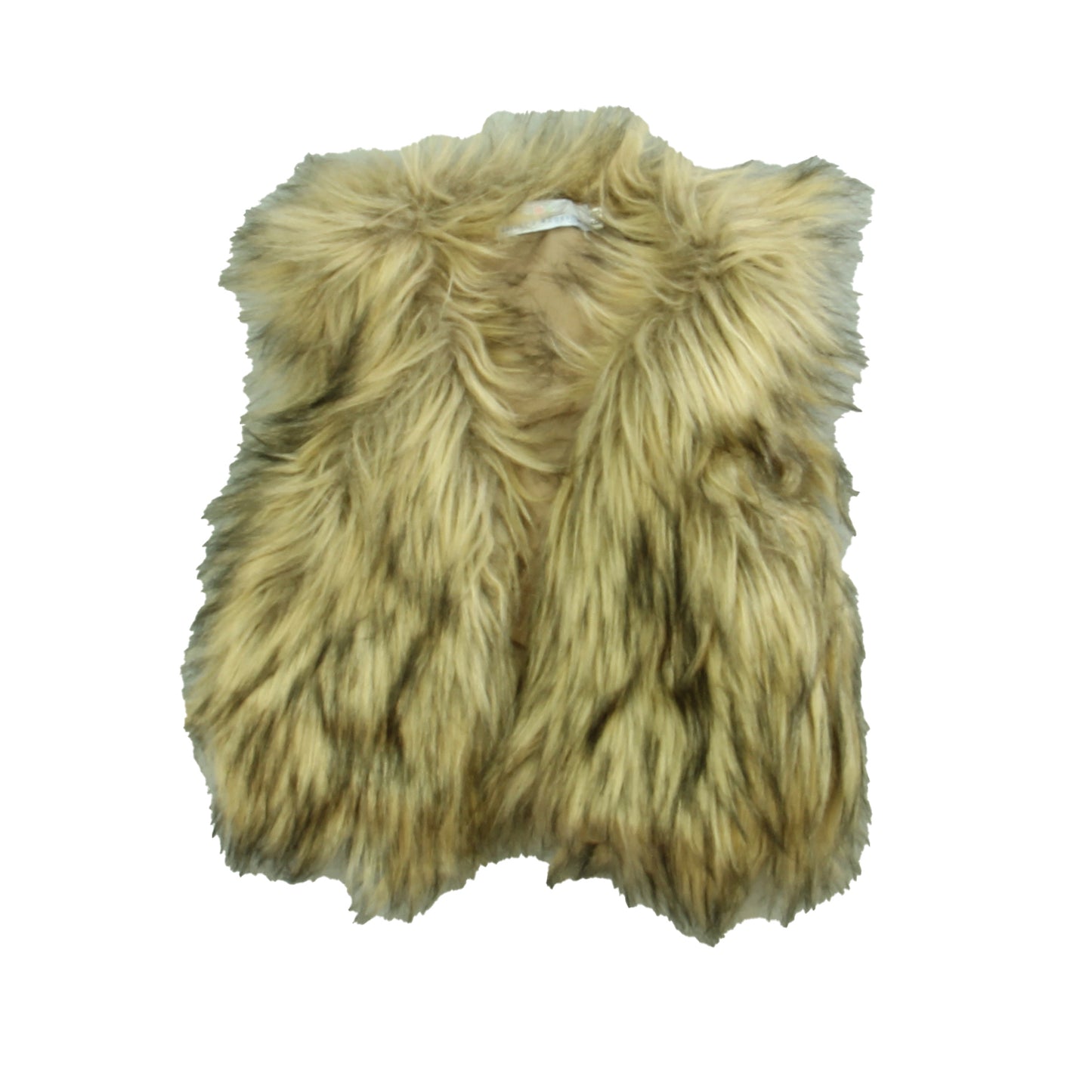 Bailey's Blossoms Girls Tan Faux Fur Vest Size: 6-9 Months Tan Faux Fur