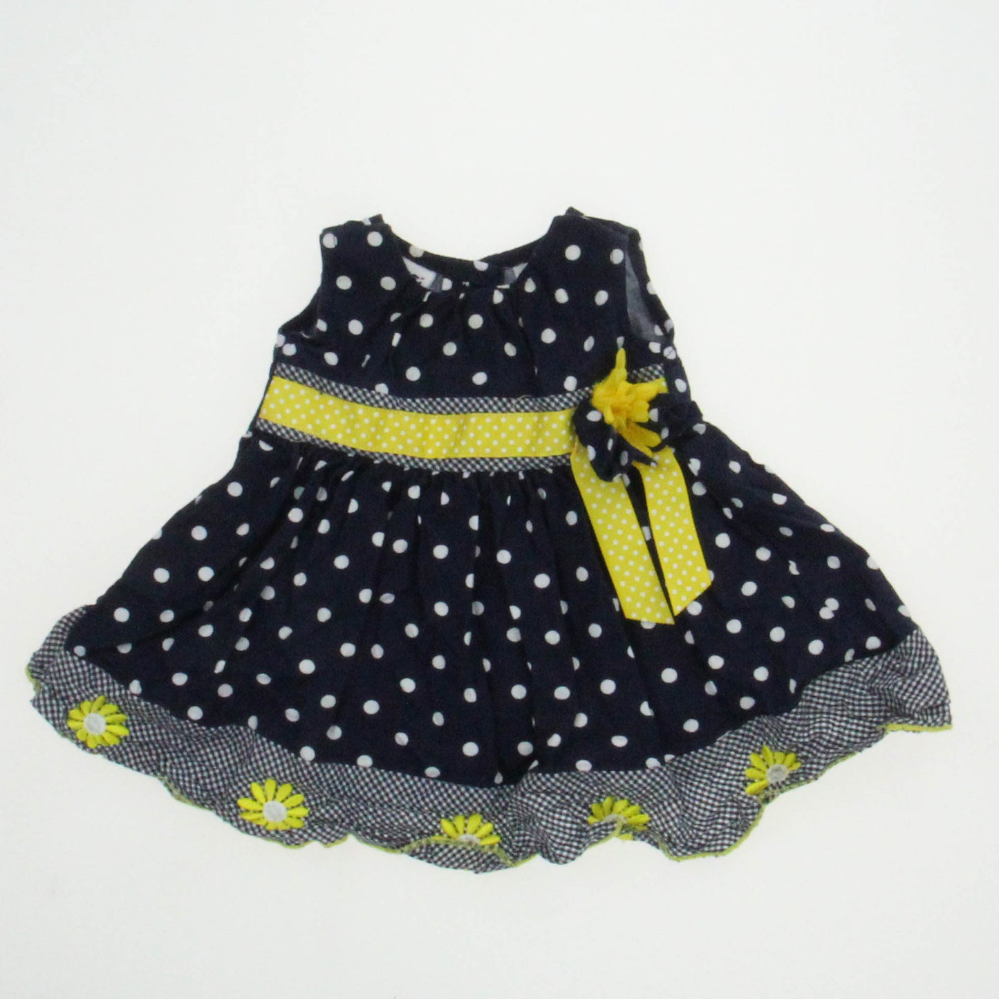 BlueBeri Boulevard Girls Navy | White Dress Size: 12 Months Navy | White
