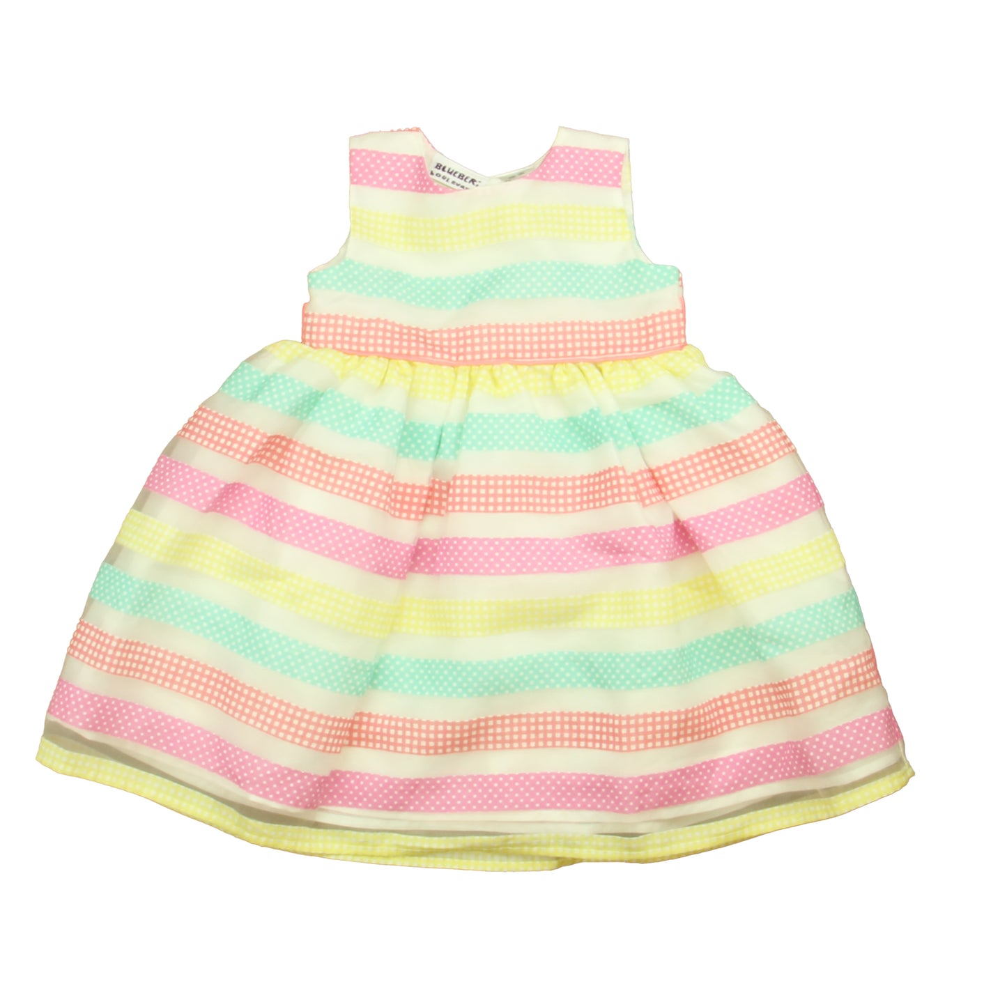 BlueBeri Boulevard Girls White | Pink | Yellow Special Occasion Dress Size: 18 Months White | Pink | Yellow