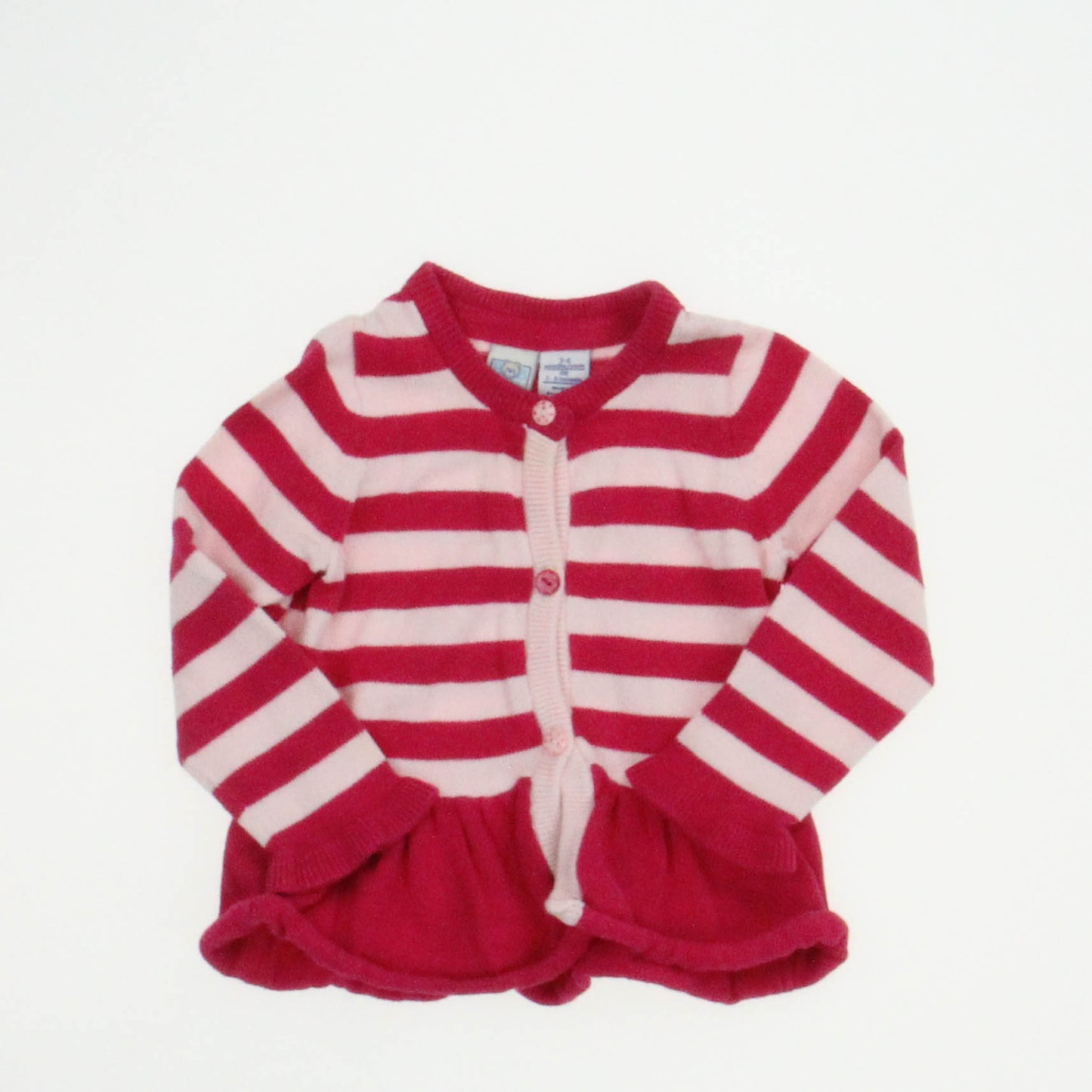 Bob der Bar Girls Pink | Stripes Cardigan Size: 3-6 Months Pink | Stripes