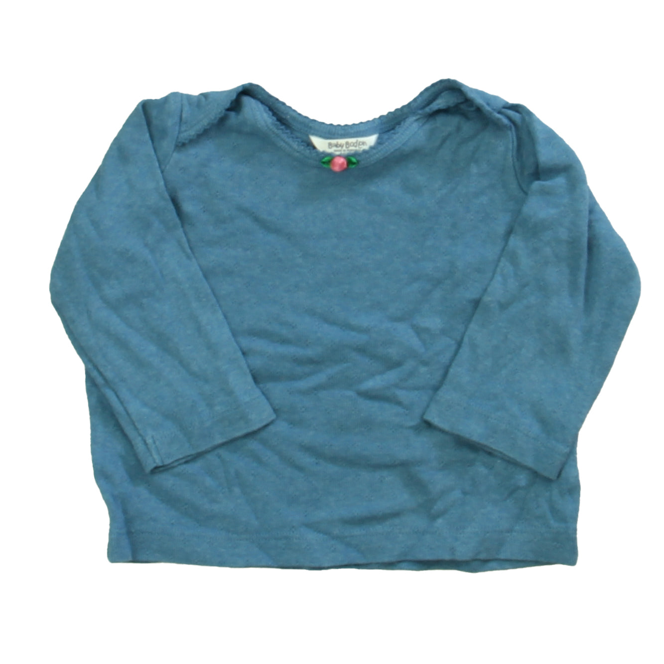 Boden Girls Blue Long Sleeve T-Shirt Size: 6-12 Months Blue