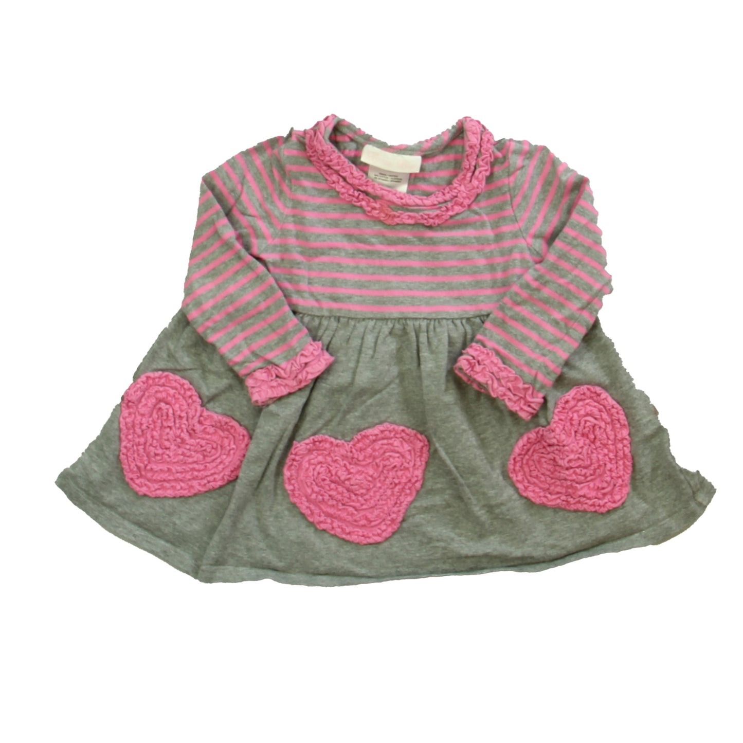 Bonnie Baby Girls Pink | Gray Blouse Size: 18 Months Pink | Gray