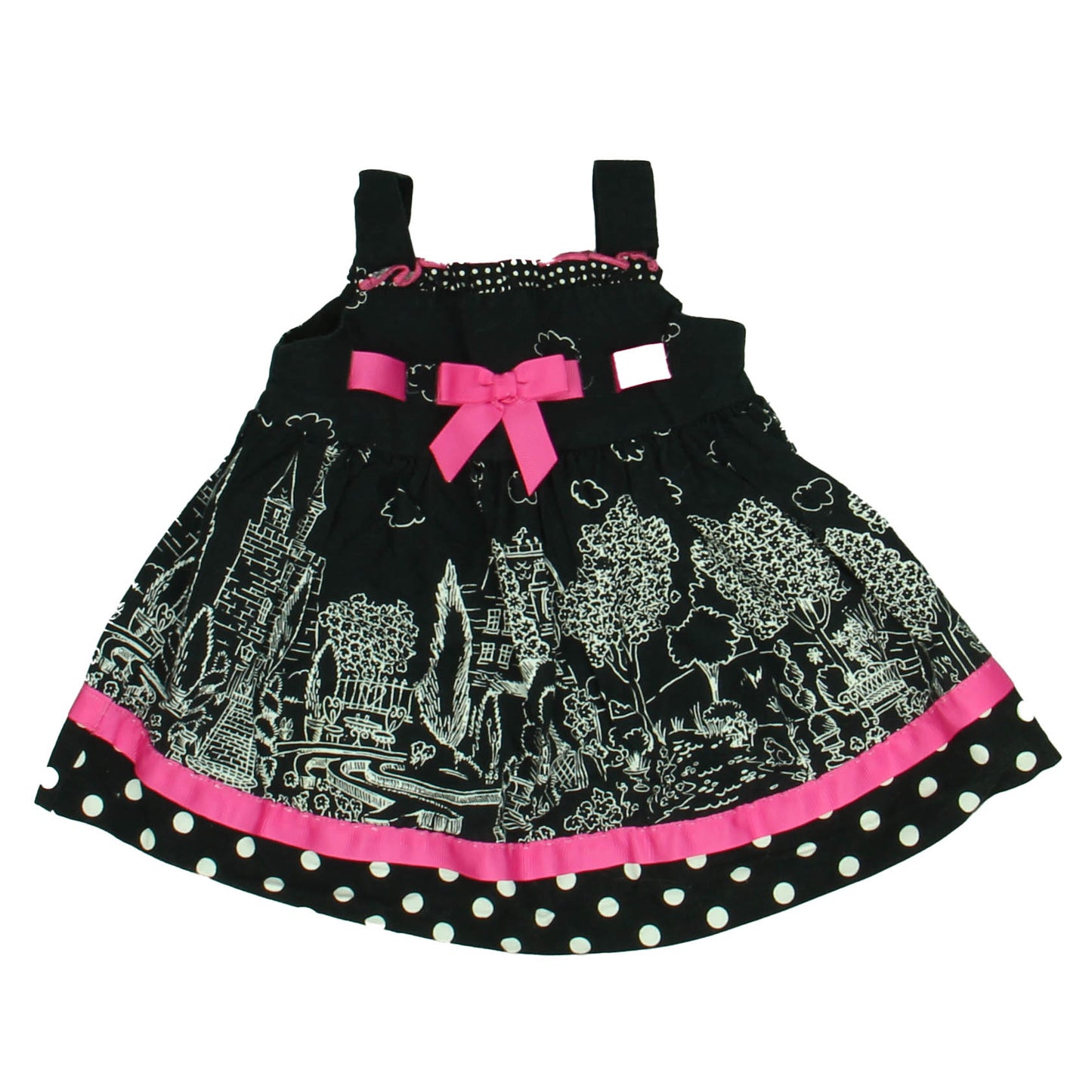 Bonnie Baby Girls Black | White Dress Size: 3-6 Months Black | White