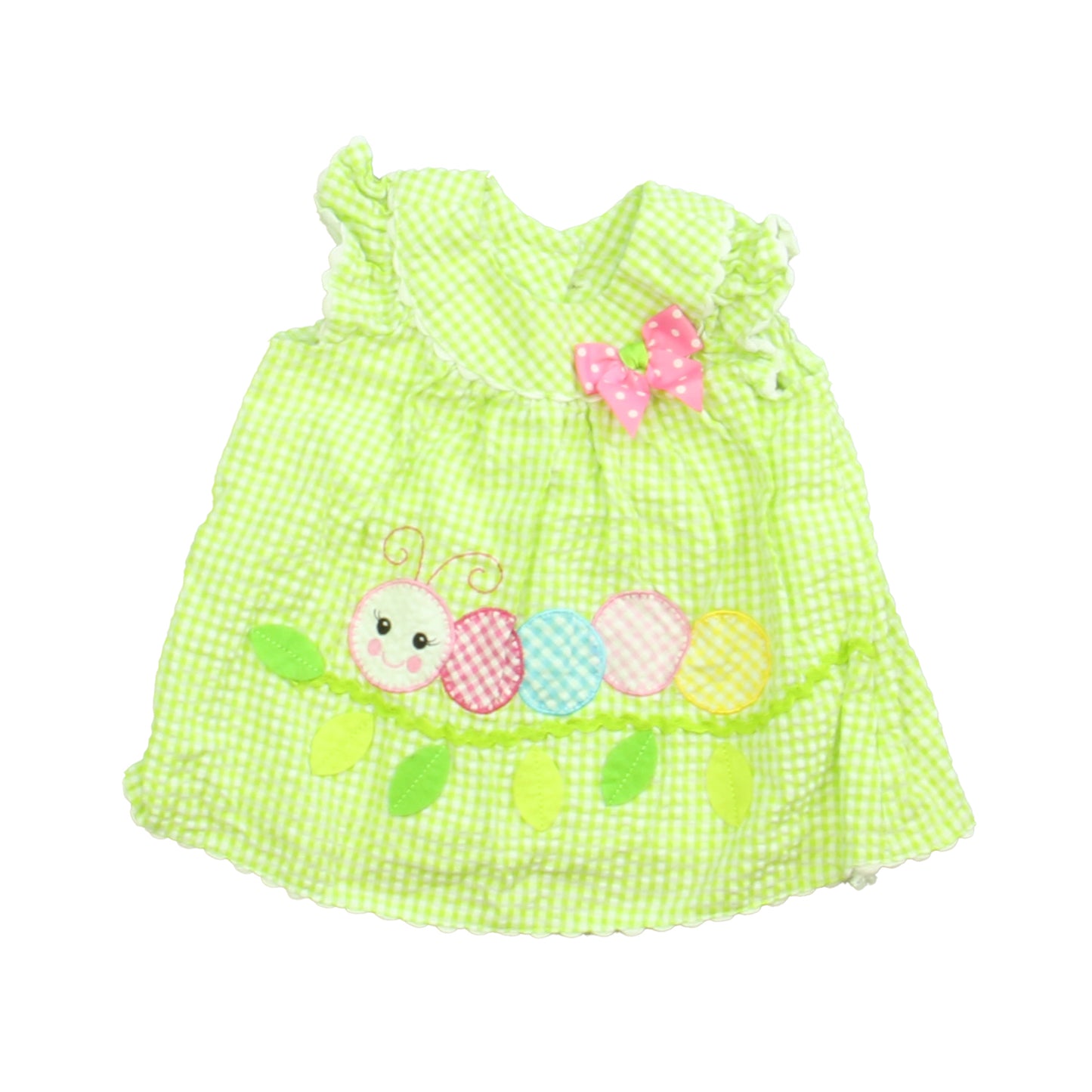 Bonnie Baby Girls Green | White Dress Size: 3-6 Months Green | White