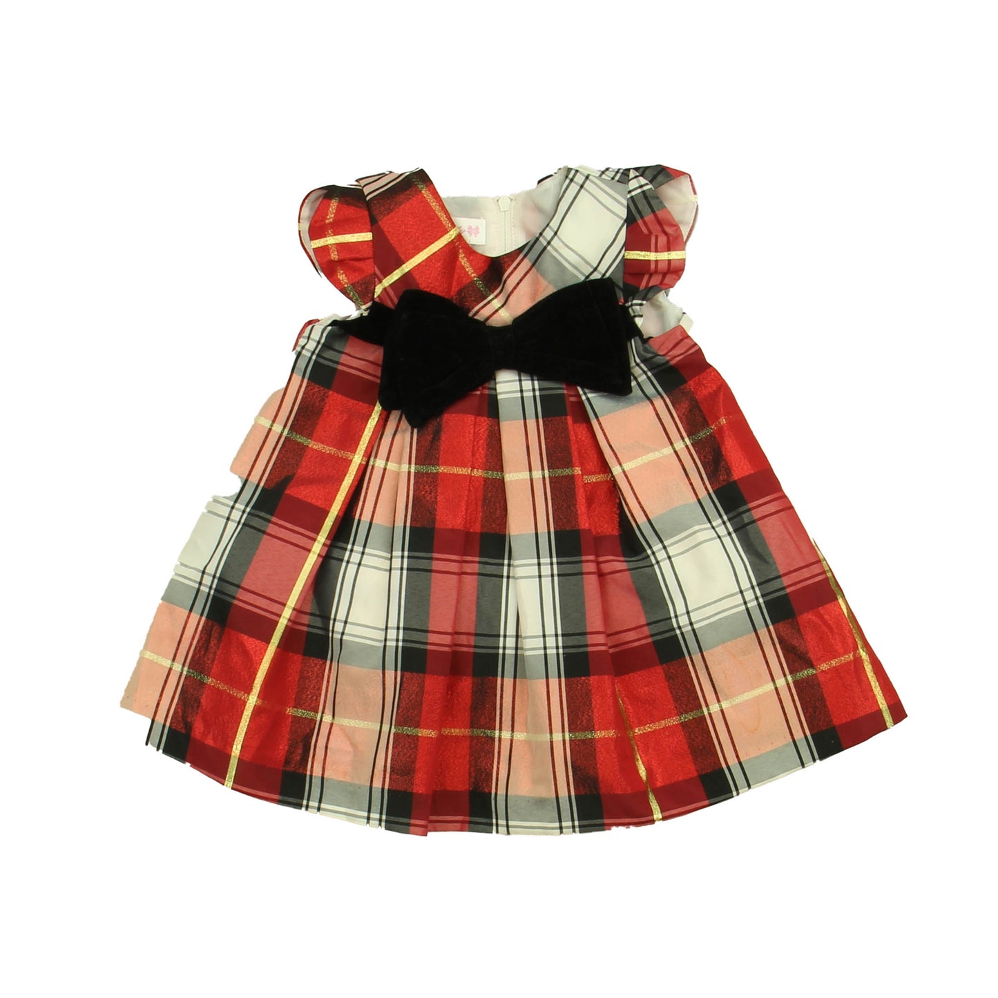 Bonnie Baby Girls Red | Black | Ivory Special Occasion Dress Size: 6-9 Months Red | Black | Ivory