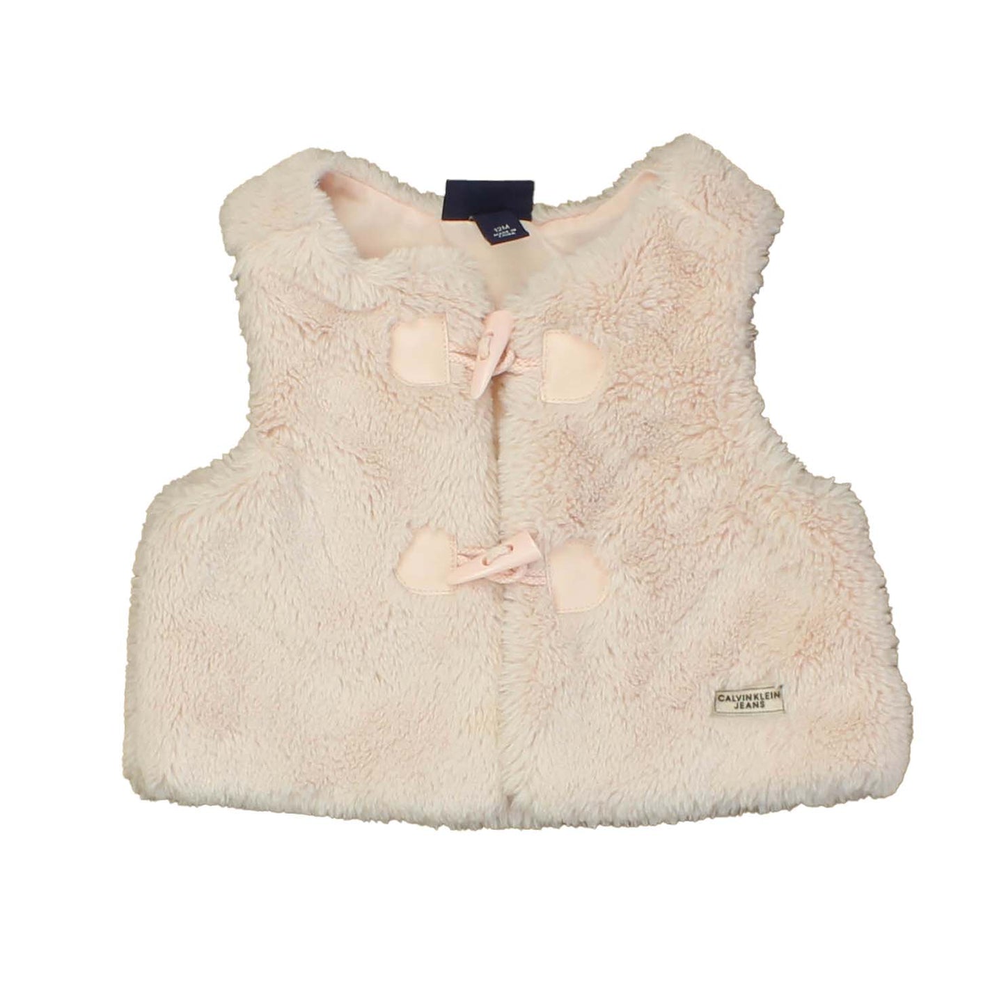 Calvin Klein Girls Pink | Faux Fur Vest Size: 12 Months Pink | Faux Fur
