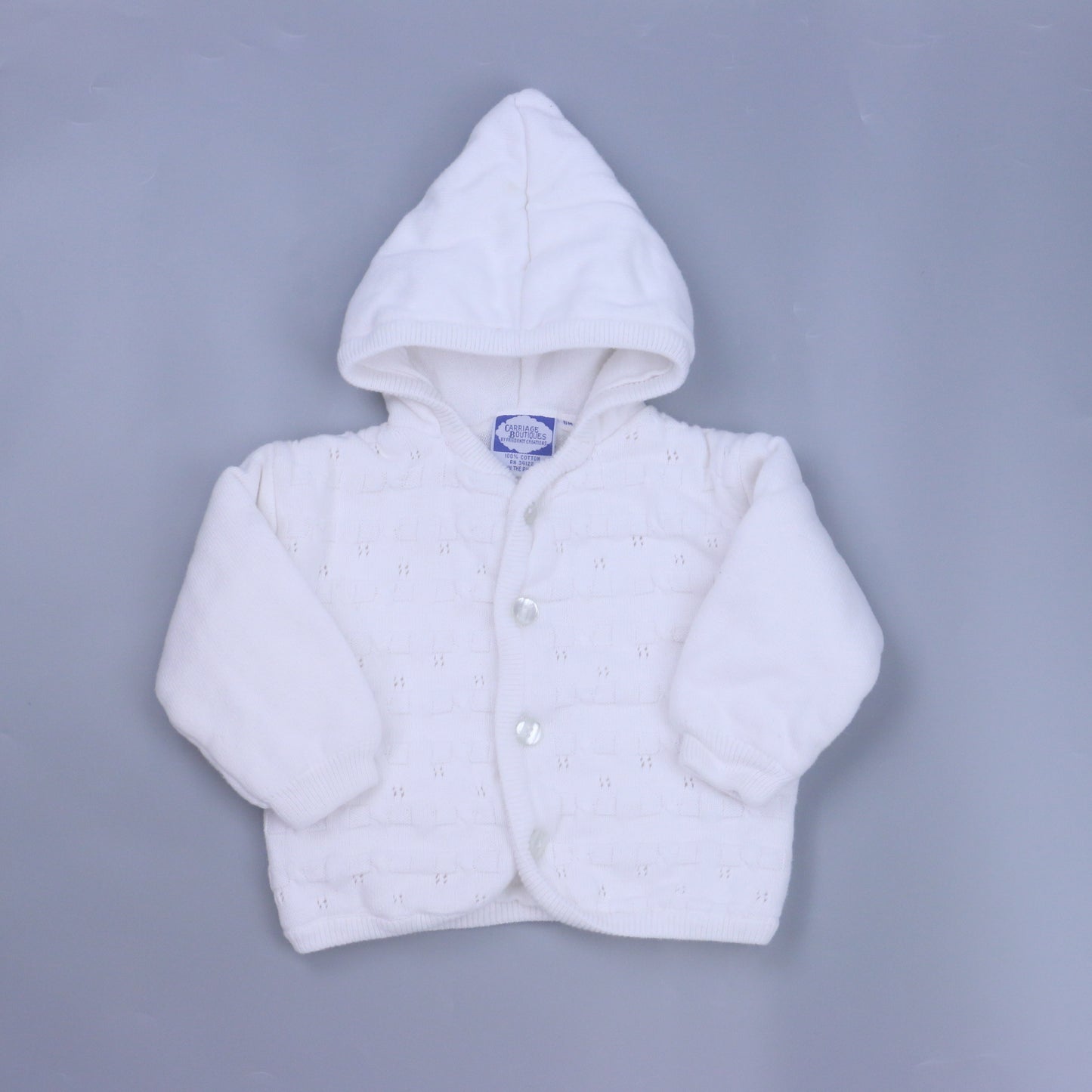 Carriage Boutiques Girls White Jacket Size: 6 Months White