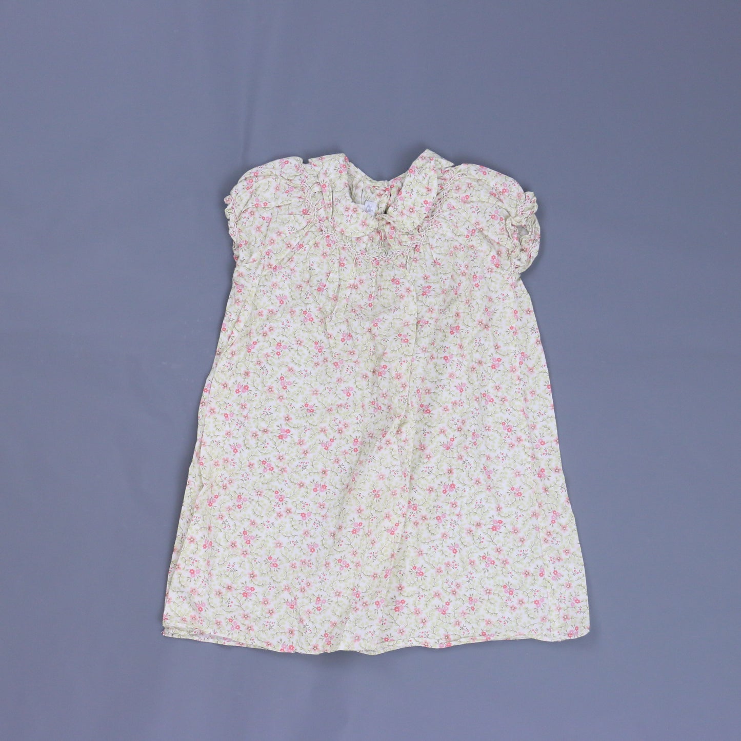 Charabia Girls Pink | Green Dress Size: 12 Months Pink | Green