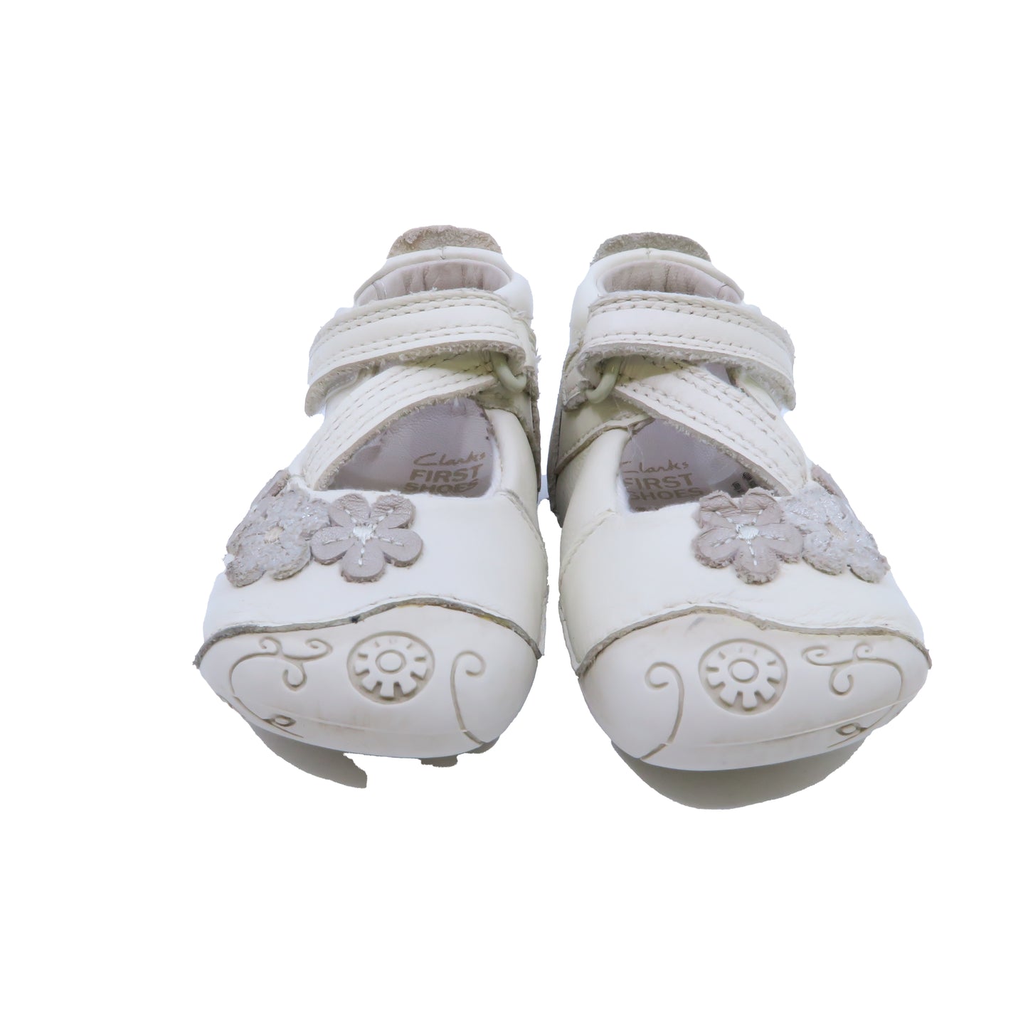 Clarks Girls Ivory Shoes Size: 3 Infant Ivory