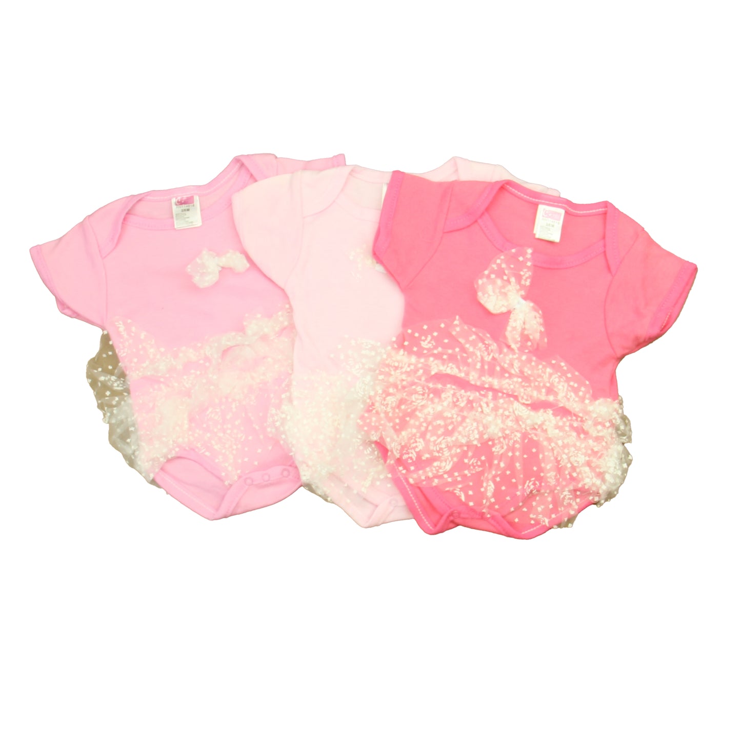 Coney Isle Girls Pink | White Onesie Size: 3-6 Months Pink | White