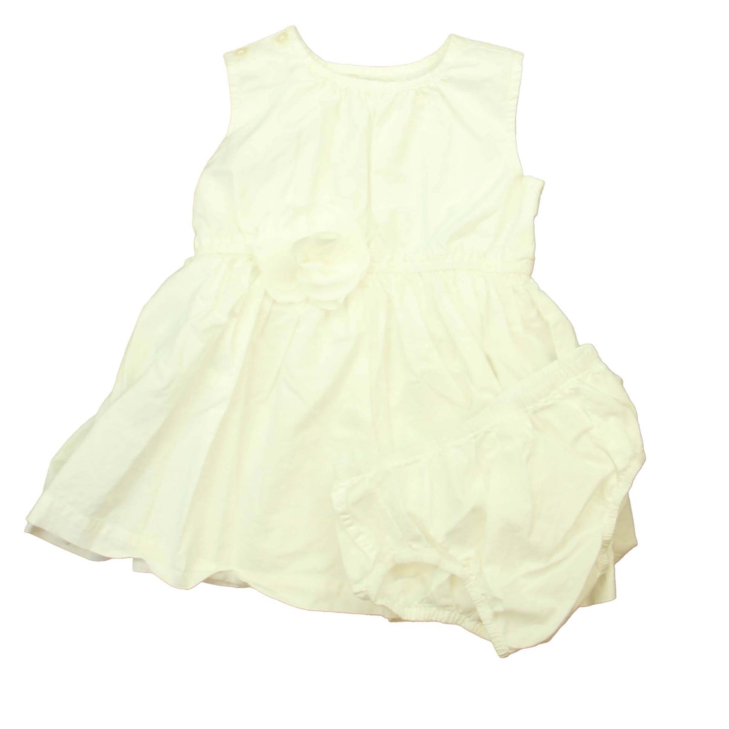 Crewcuts Girls White Dress Size: 12-18 Months White