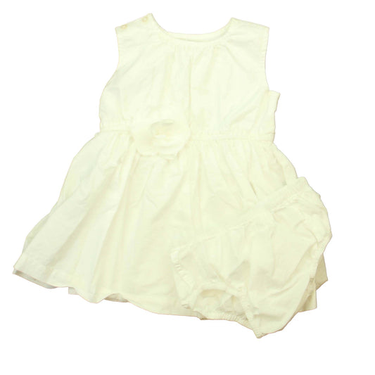 Crewcuts Girls White Dress Size: 12-18 Months White