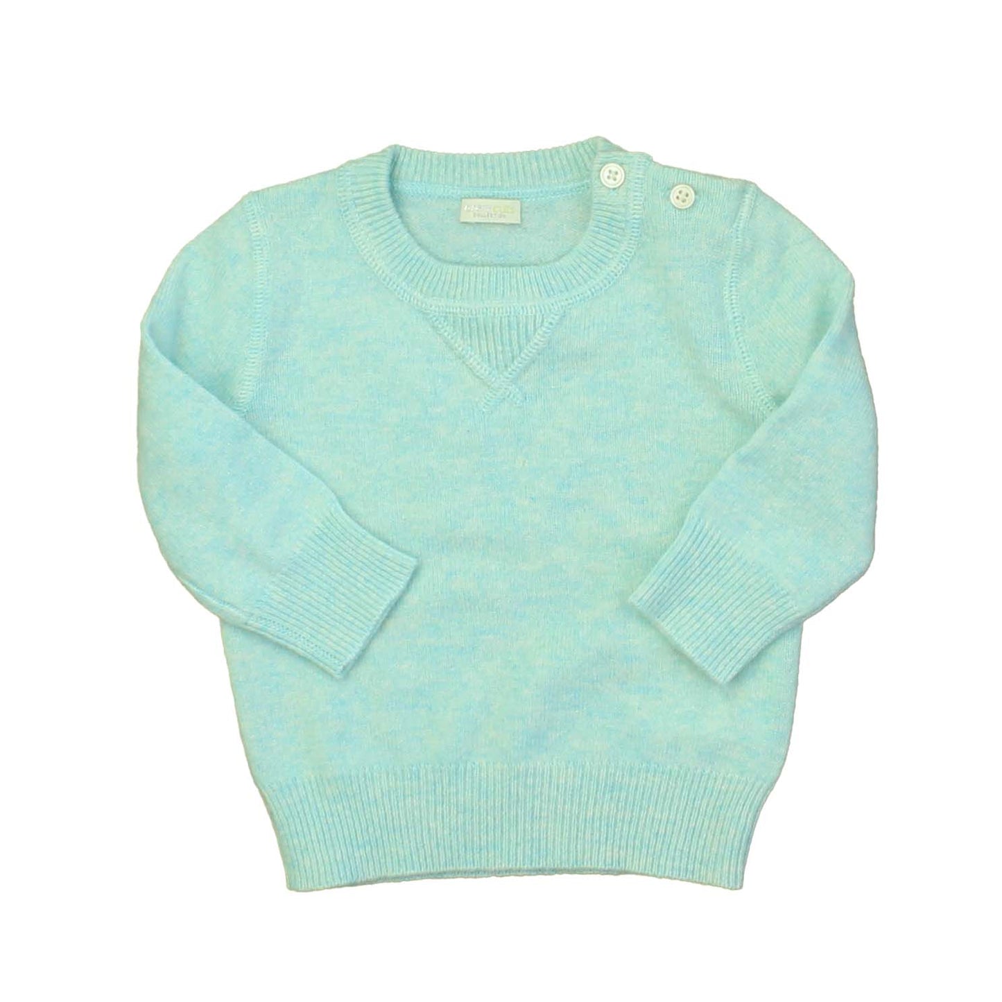 Crewcuts Unisex Aqua Sweater Size: 6 Months Aqua