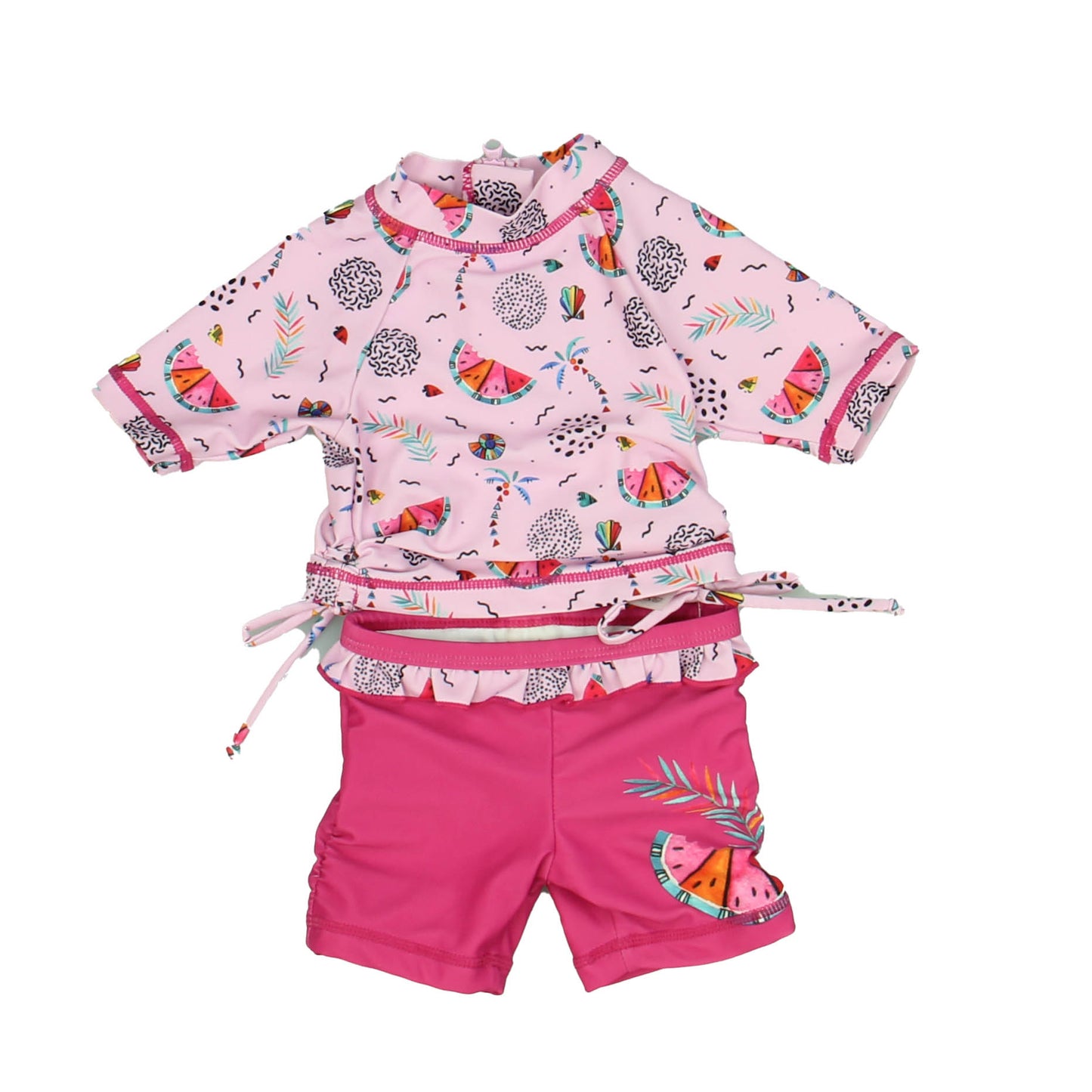 Deux par deux Girls Pink 2-piece Swimsuit Size: 3-6 Months Pink