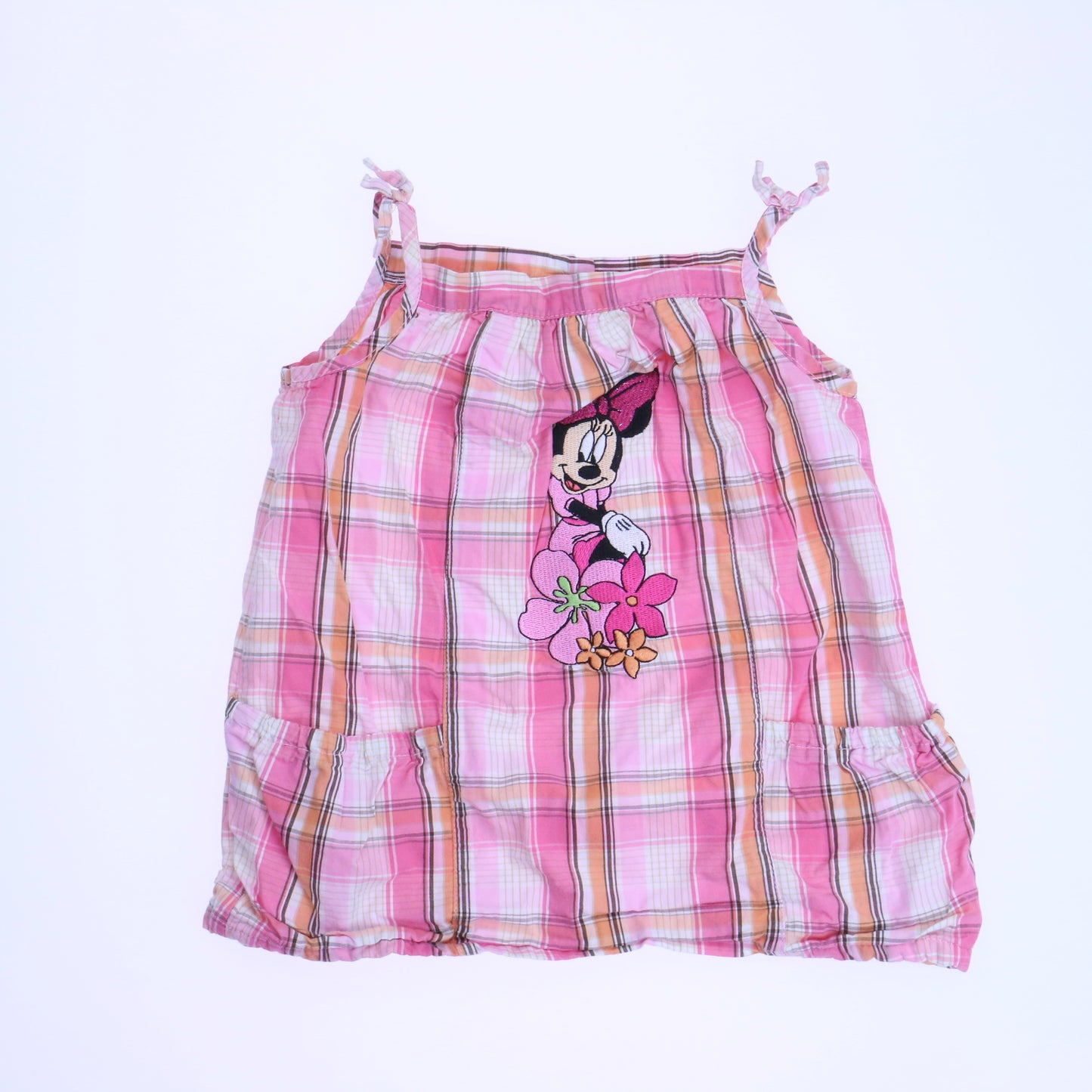 Disney Girls Pink Plaid Dress Size: 12 Months Pink Plaid
