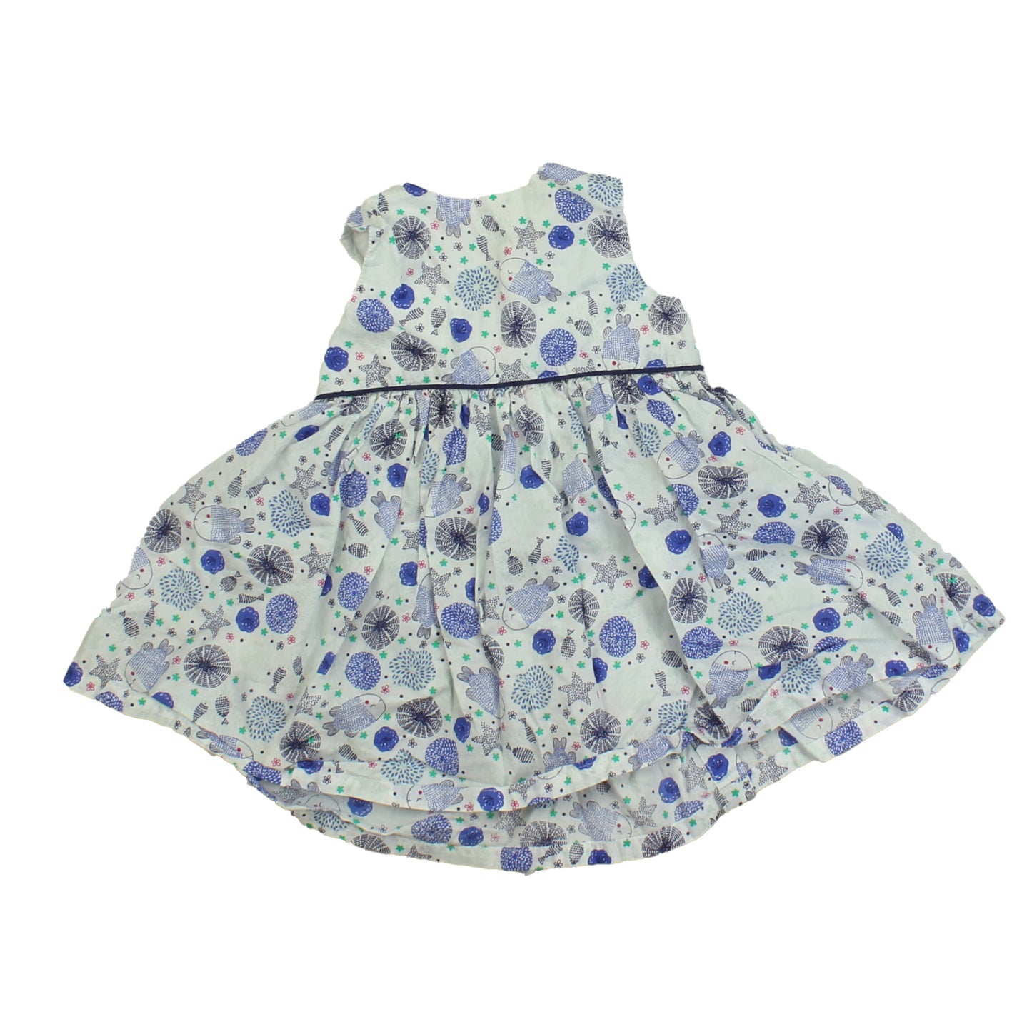 Du Pareil Girls White | Blue Dress Size: 18 Months White | Blue