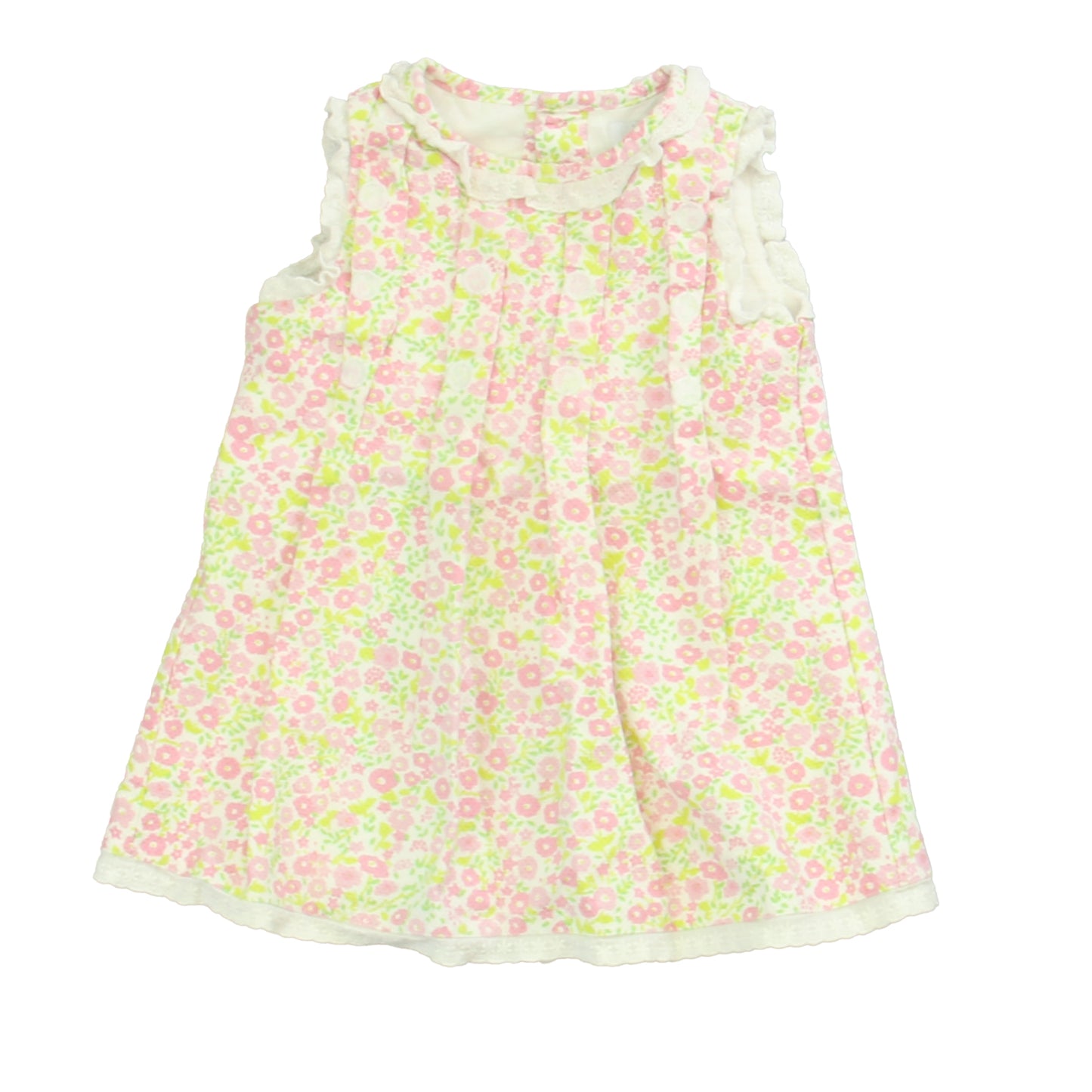 EPK Girls White | Pink | Green Dress Size: 24 Months White | Pink | Green