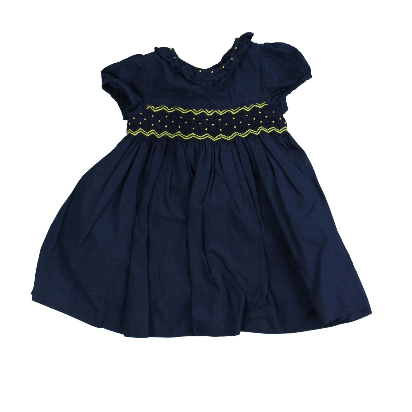 Edgehill Collection Girls Navy Smocked Dress Size: 9M Navy Smocked