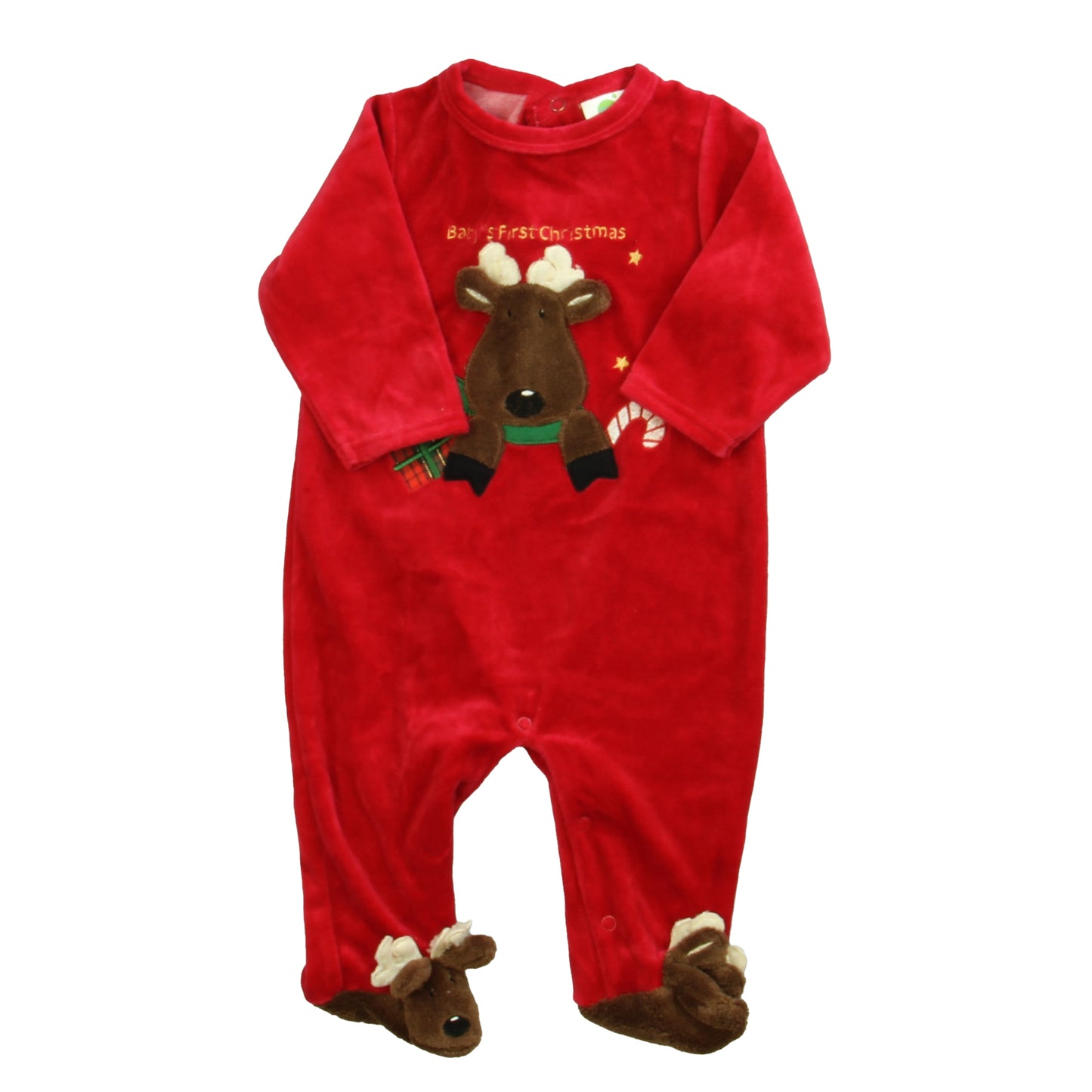 Endless Designs Unisex Red "First Christmas" Long Sleeve Outfit Size: 6 Months Red "First Christmas"