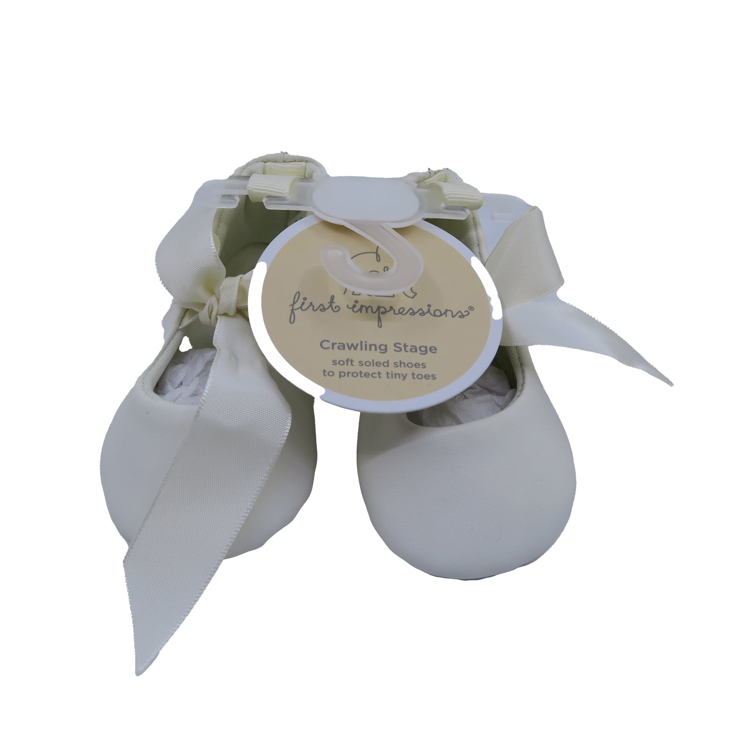 First Impressions Girls White Shoes Size: 0-2 Months White